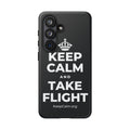KEEP CALM AND TAKE FLIGHT Phone Case (Dark)