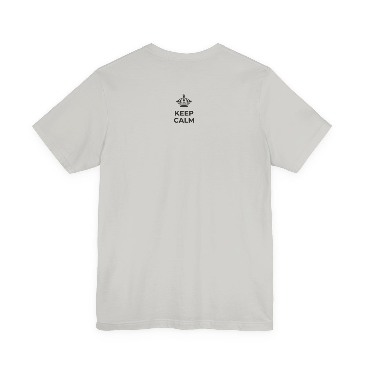 KEEP CALM AND DRIVE THE LONG WAY T-Shirt (Baby Blue–Silver)