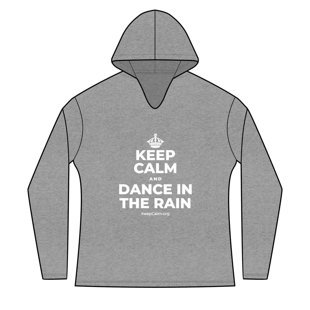 KEEP CALM AND DANCE IN THE RAIN Women's Long Sleeve Hoodie