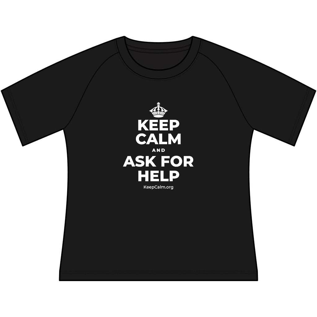 KEEP CALM AND ASK FOR HELP Women's Raglan Tee