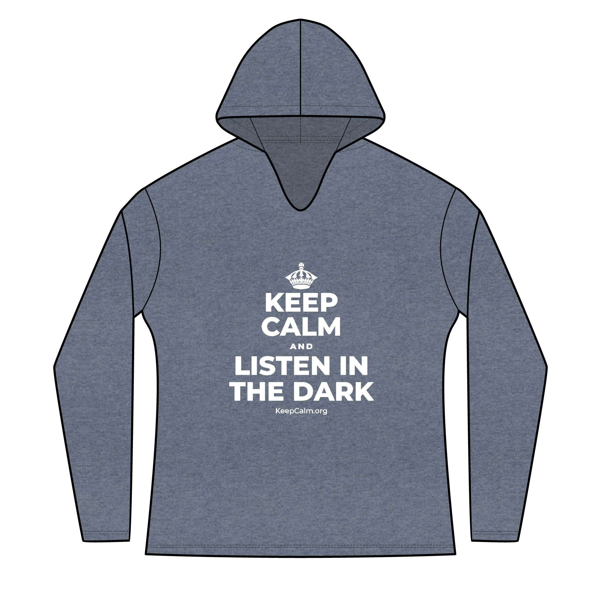 KEEP CALM AND LISTEN IN THE DARK Women's Long Sleeve Hoodie
