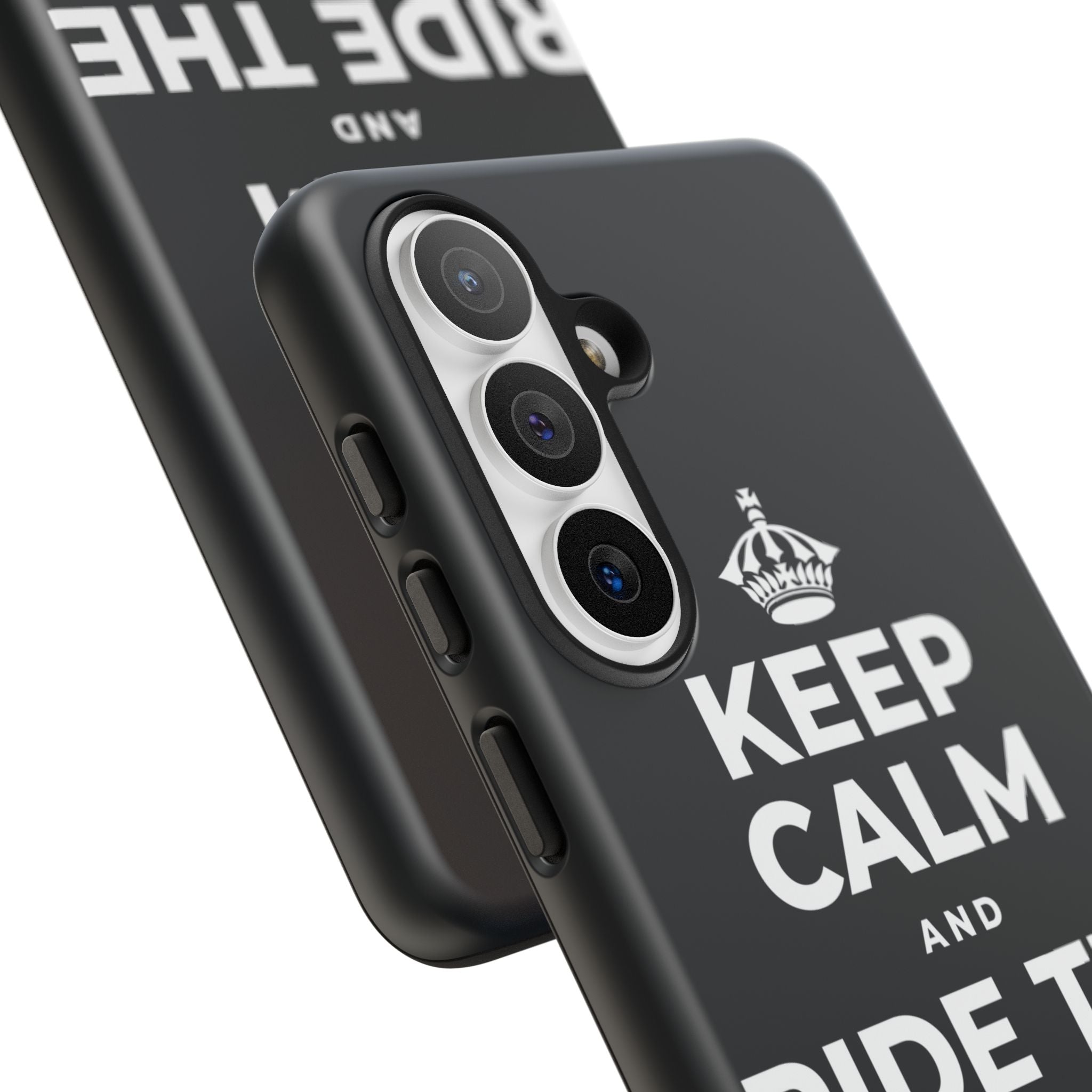 KEEP CALM AND RIDE THE GOOD WAVE Phone Case (Dark)