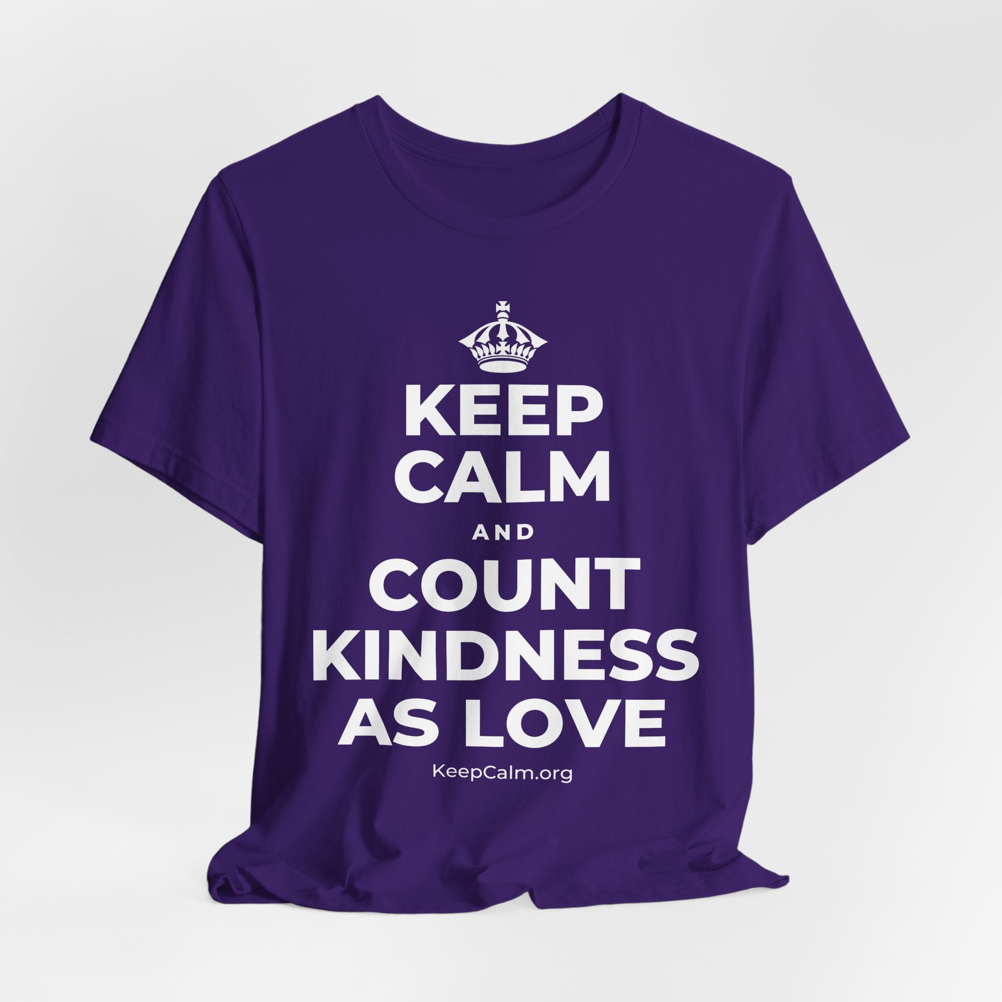 KEEP CALM AND COUNT KINDNESS AS LOVE T-Shirt (Soft Cream–Heather Mauve)