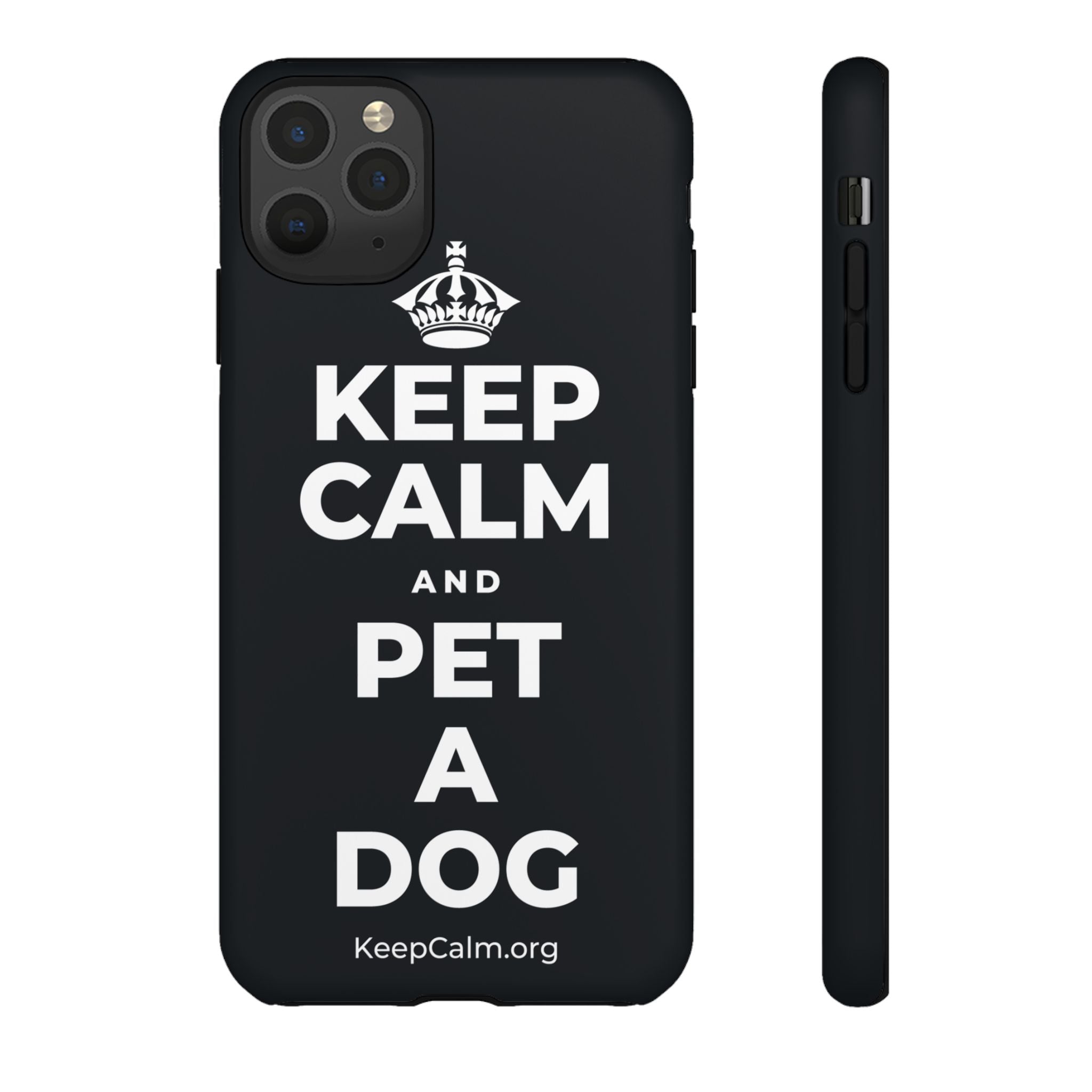 KEEP CALM AND PET A DOG Phone Case (Dark)
