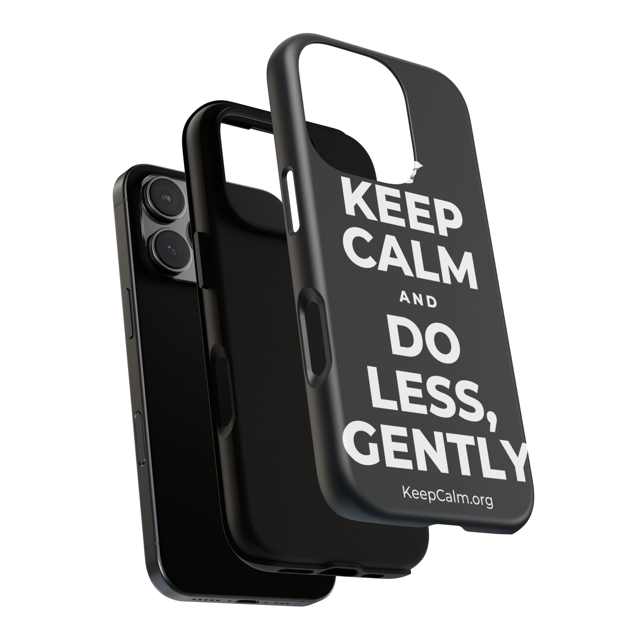 KEEP CALM AND DO LESS, GENTLY Phone Case (Dark)