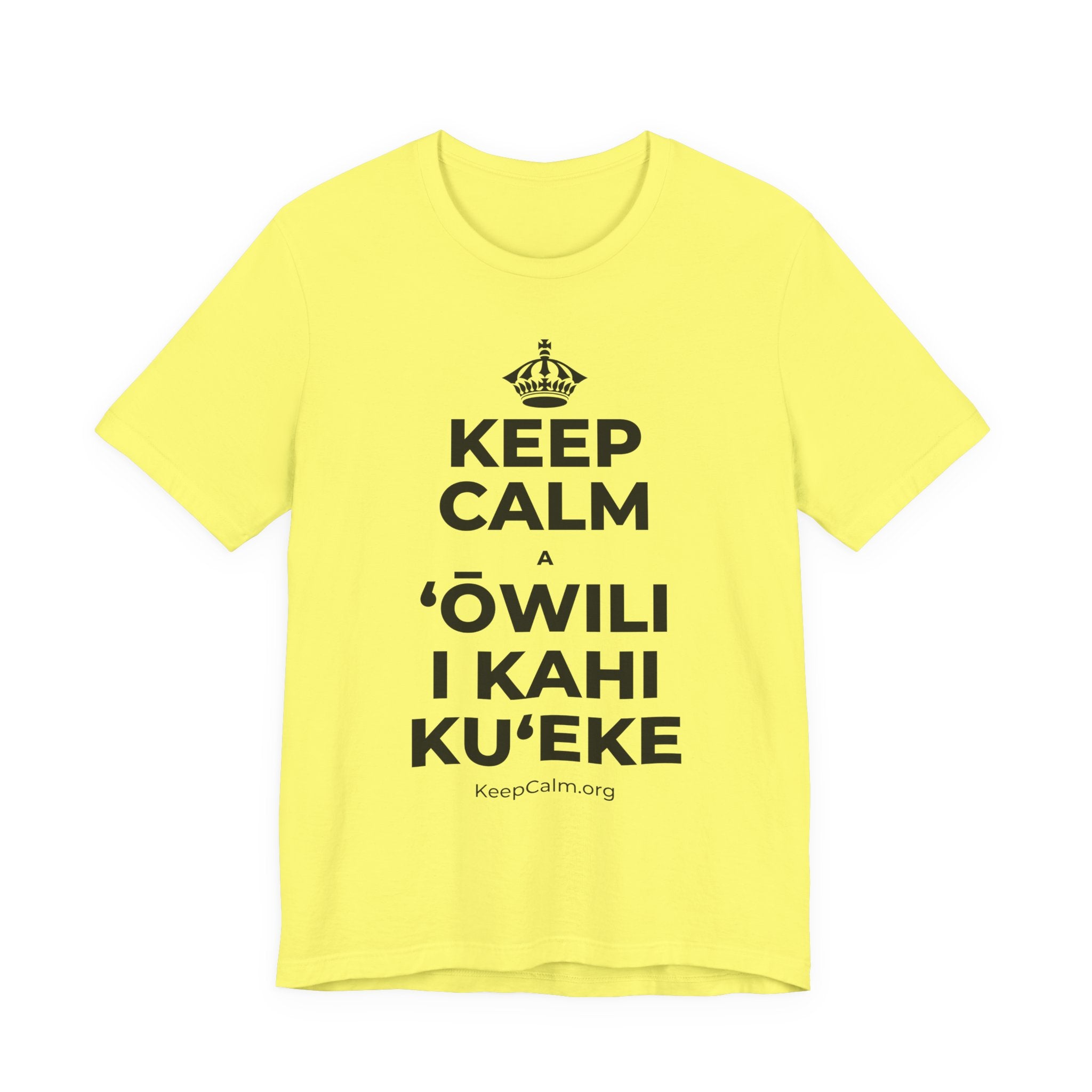 KEEP CALM A ʻŌWILI I KAHI KUʻEKE T-Shirt (Soft Cream–Heather Mauve)