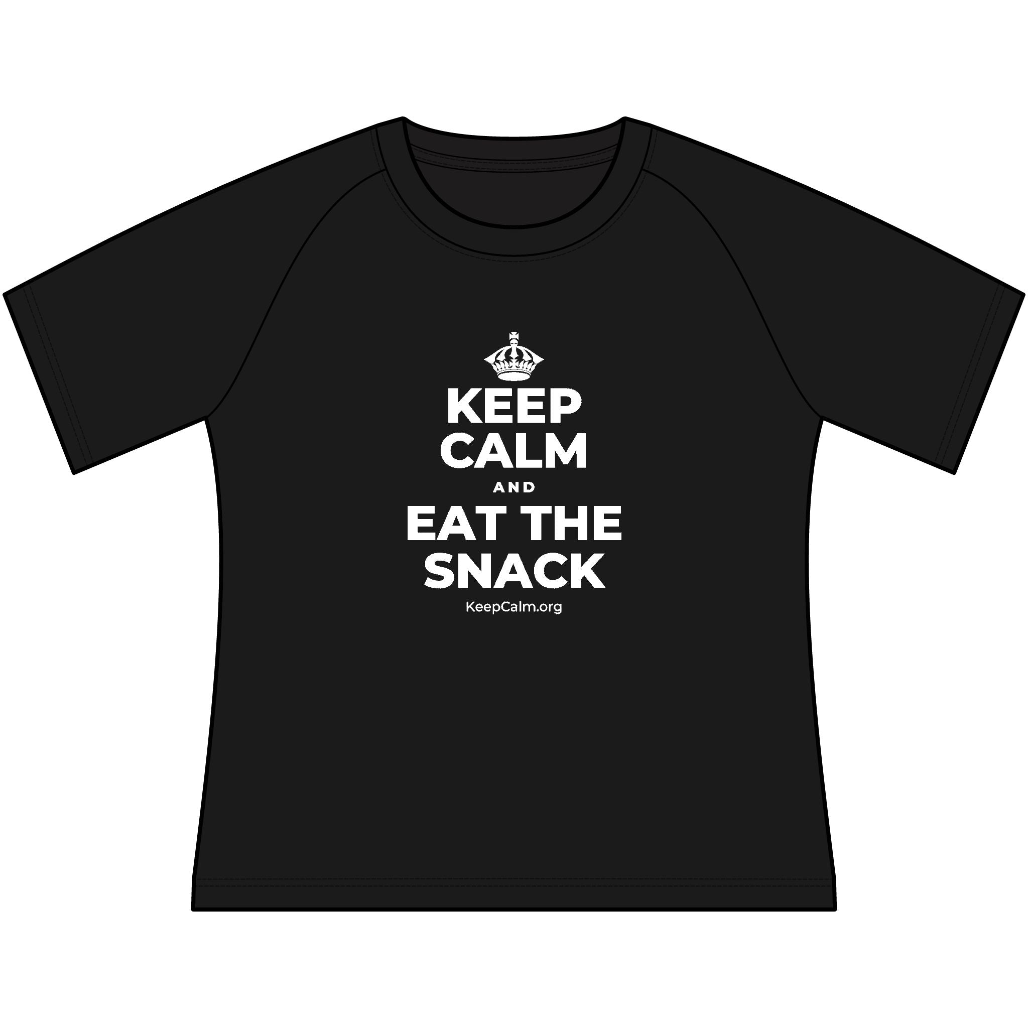 KEEP CALM AND EAT THE SNACK Women's Raglan Tee