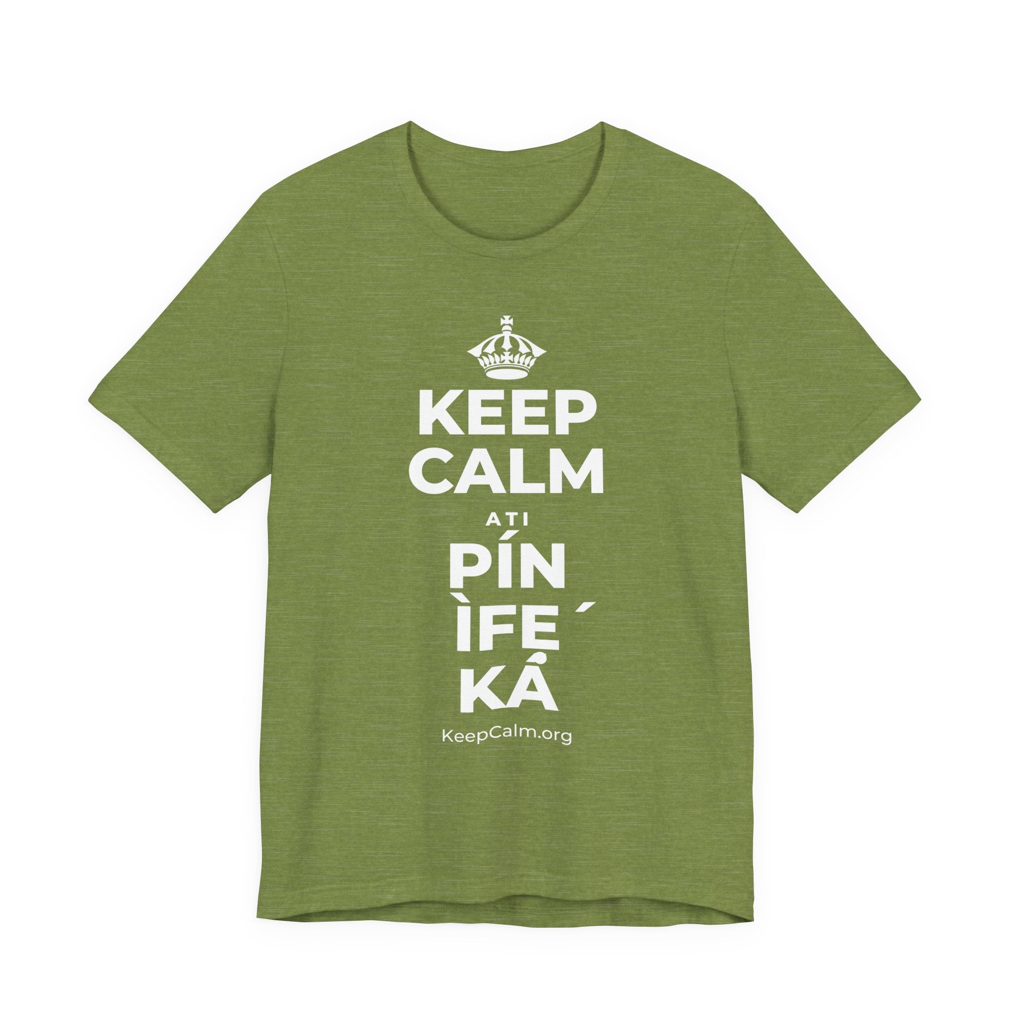KEEP CALM ATI PÍN ÌFẸ́ KÁ T-Shirt (Baby Blue–Silver)