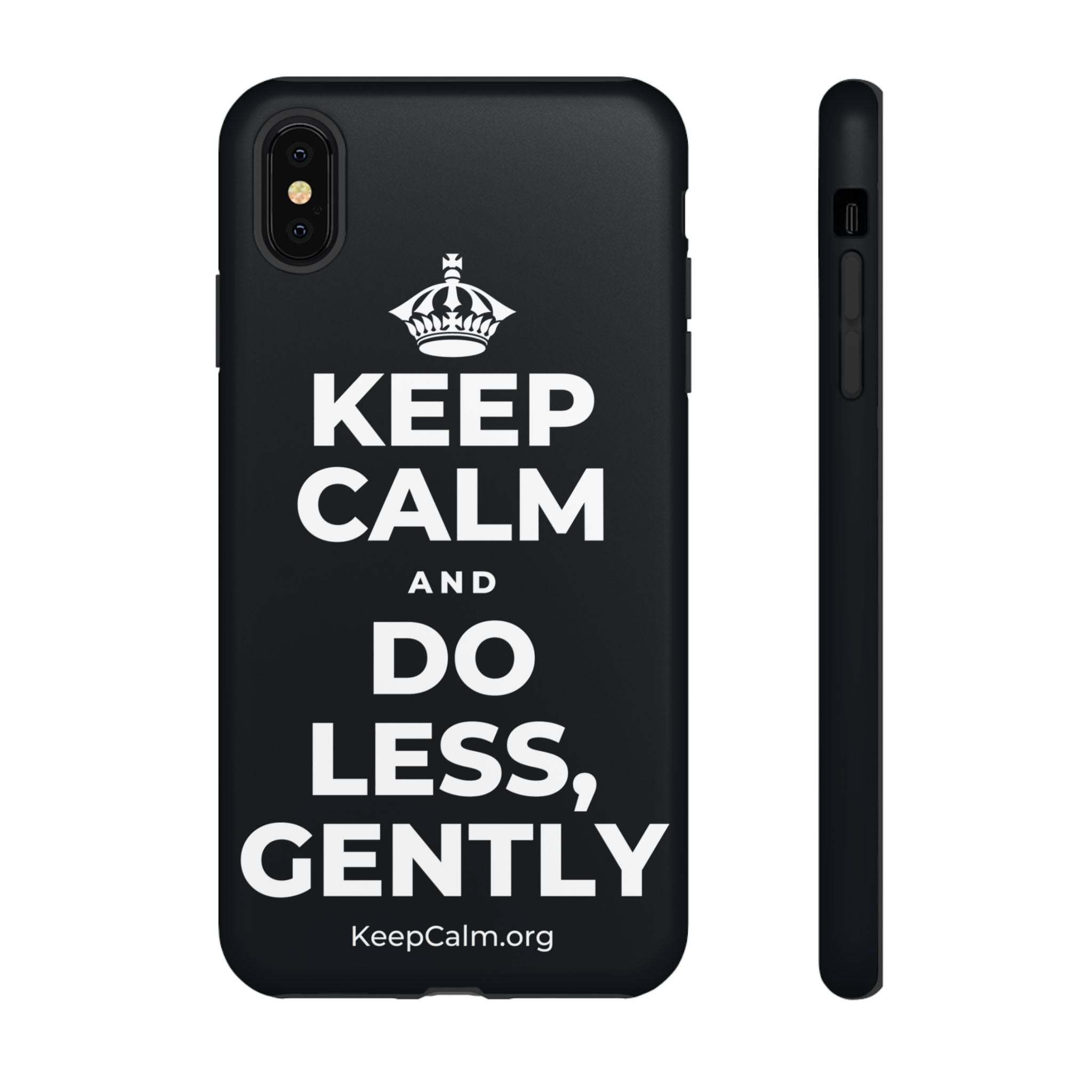 KEEP CALM AND DO LESS, GENTLY Phone Case (Dark)