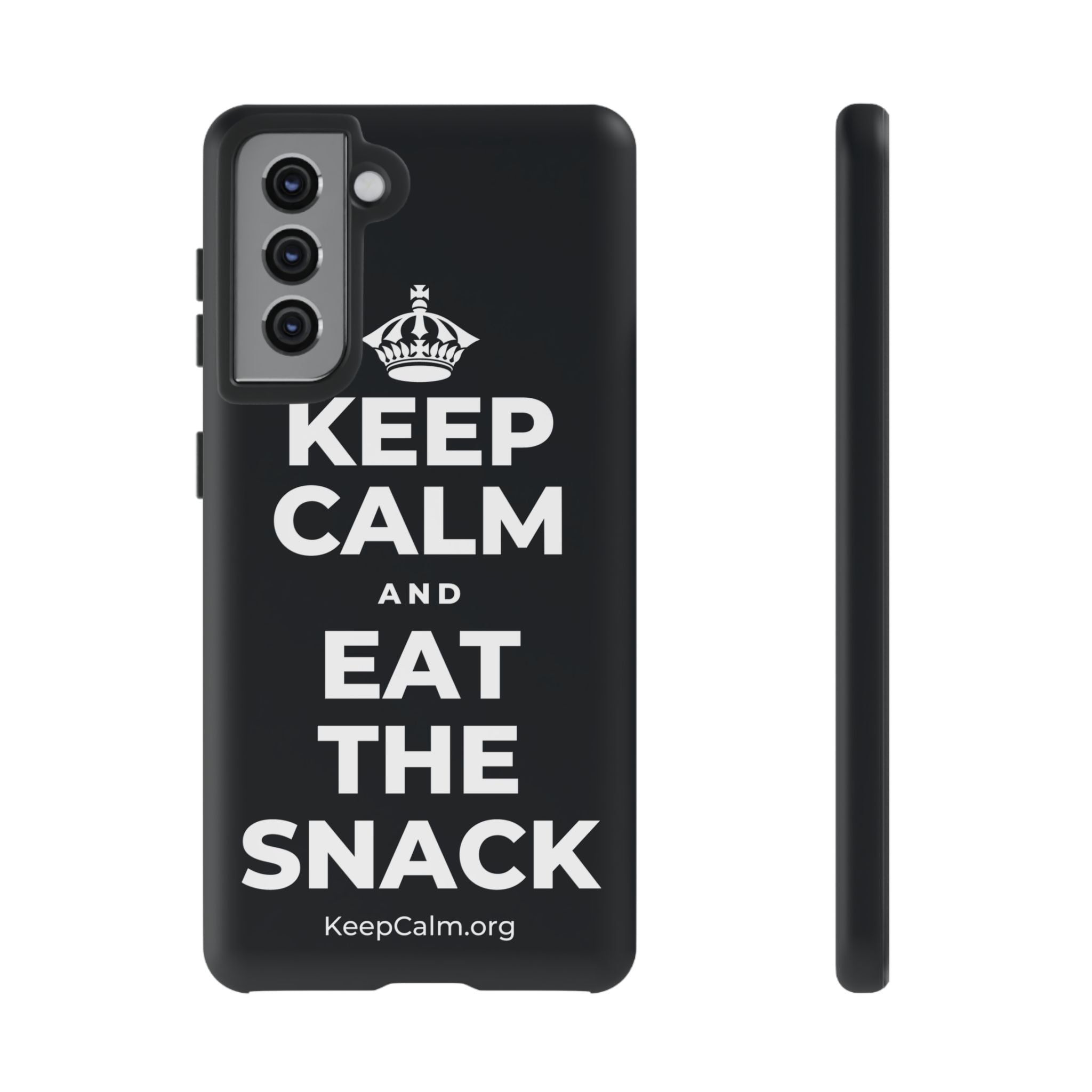 KEEP CALM AND EAT THE SNACK Phone Case (Dark)