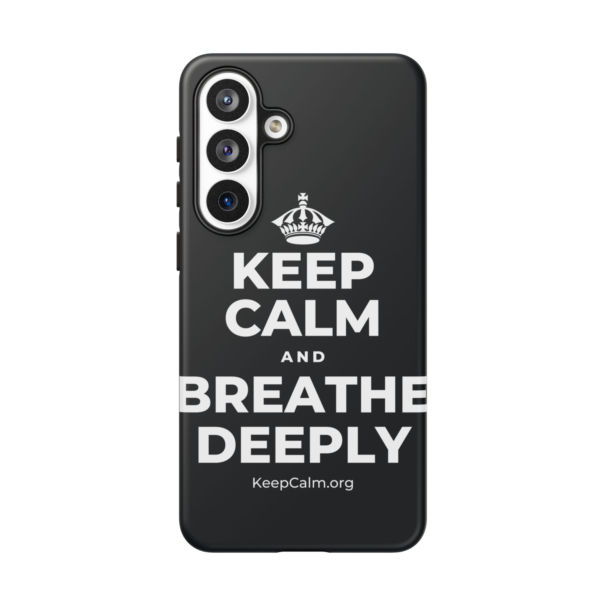 KEEP CALM AND BREATHE DEEPLY Phone Case (Dark)
