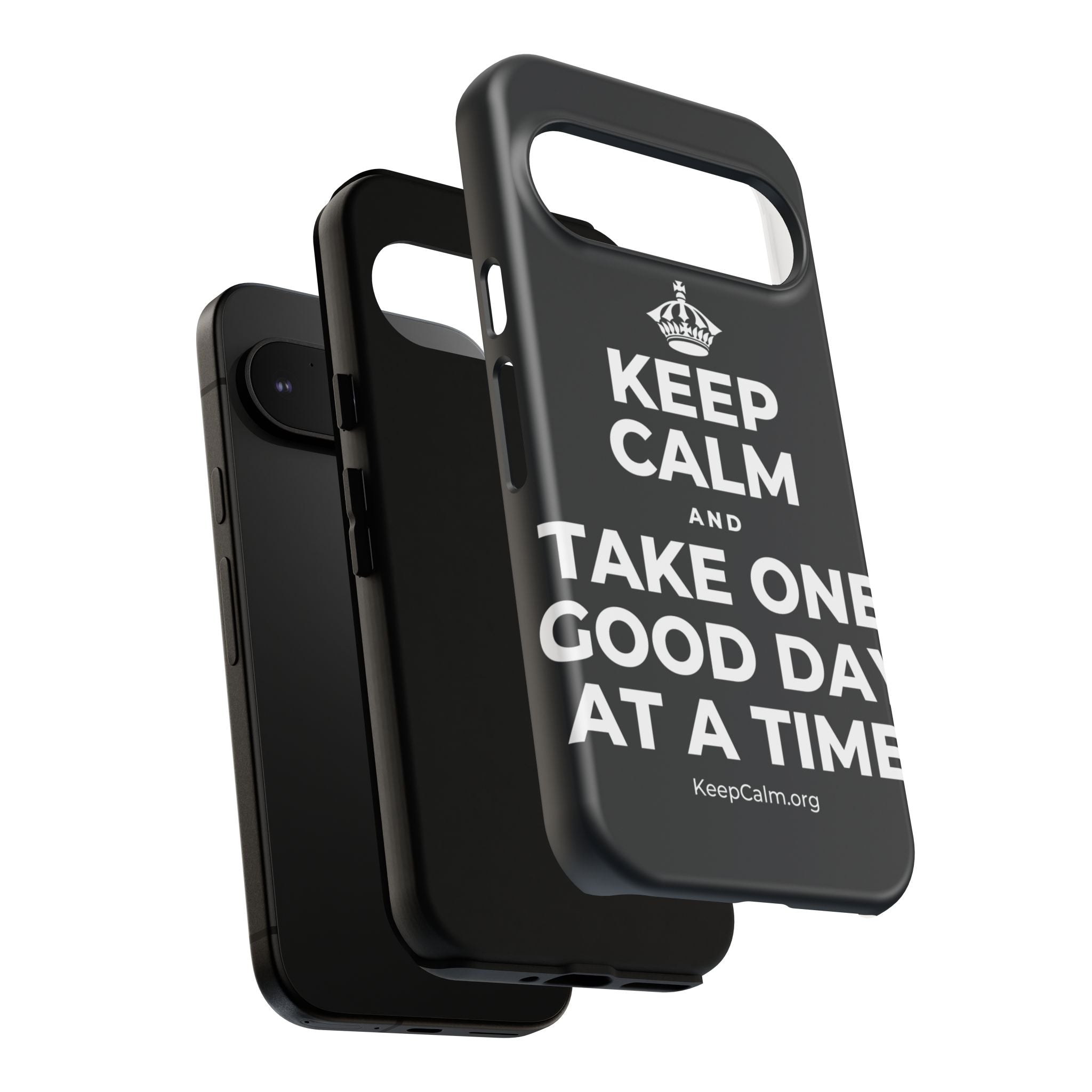 KEEP CALM AND TAKE ONE GOOD DAY AT A TIME Phone Case (Dark)
