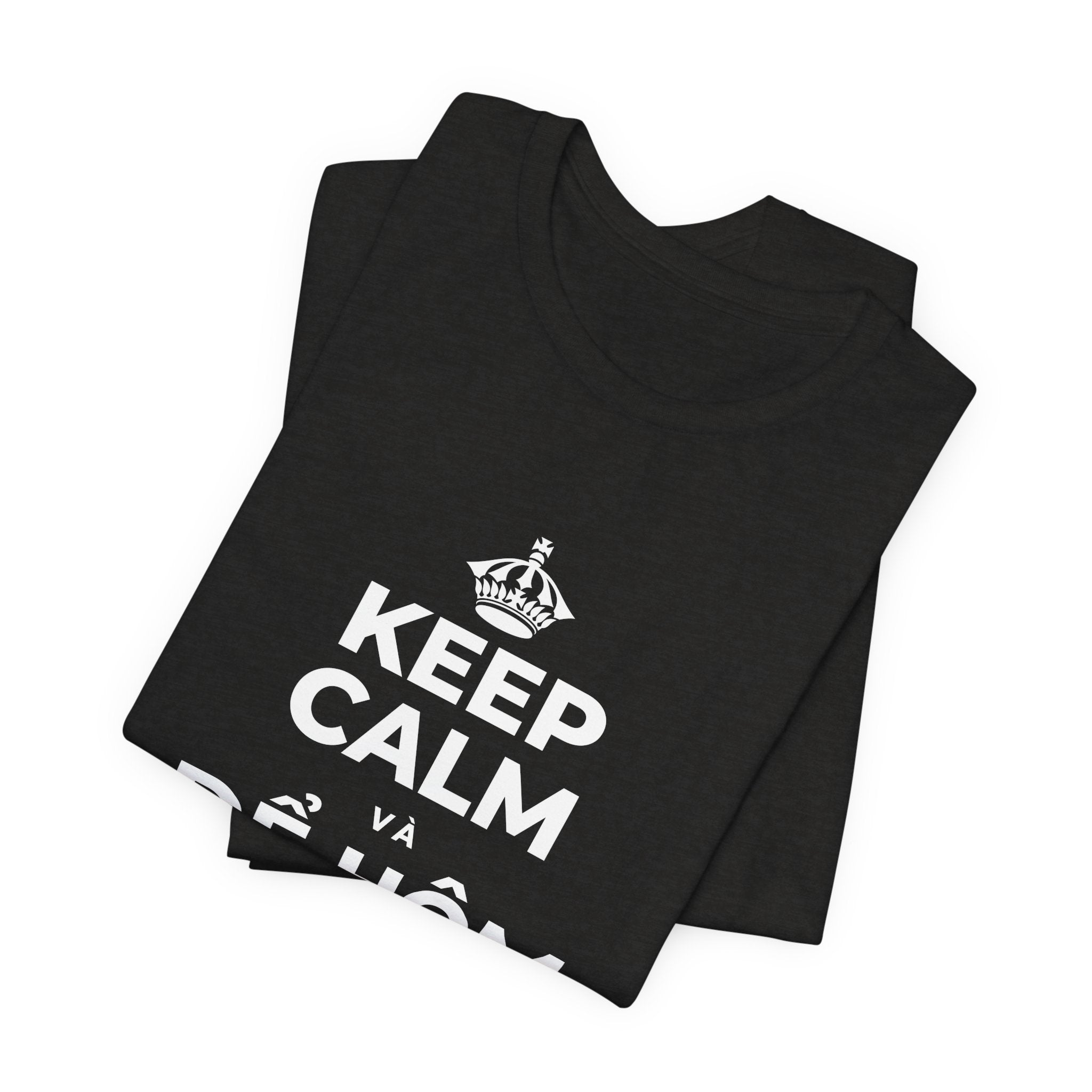 KEEP CALM VÀ ĐỂ HÔM NAY ĐƯỢC KHÓ T-Shirt (Soft Cream–Heather Mauve)