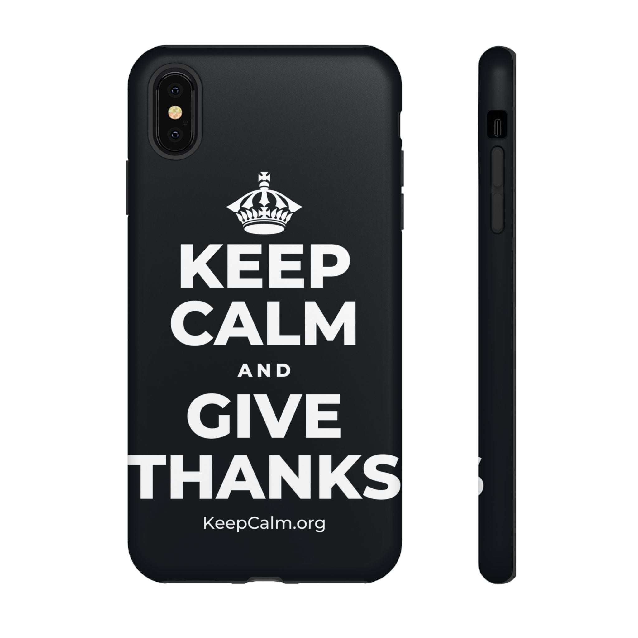 KEEP CALM AND GIVE THANKS Phone Case (Dark)