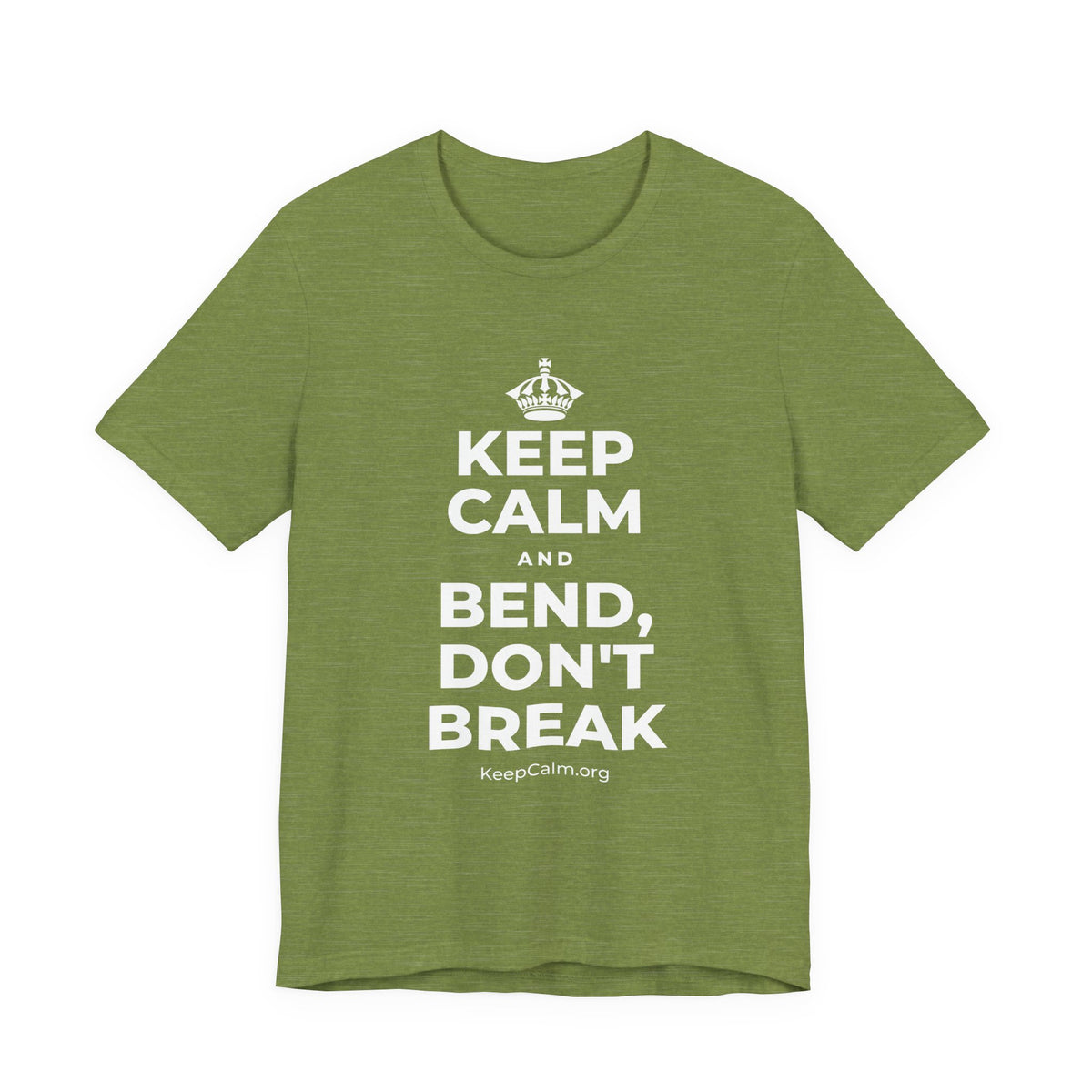 KEEP CALM AND BEND, DON'T BREAK T-Shirt (Baby Blue–Silver)