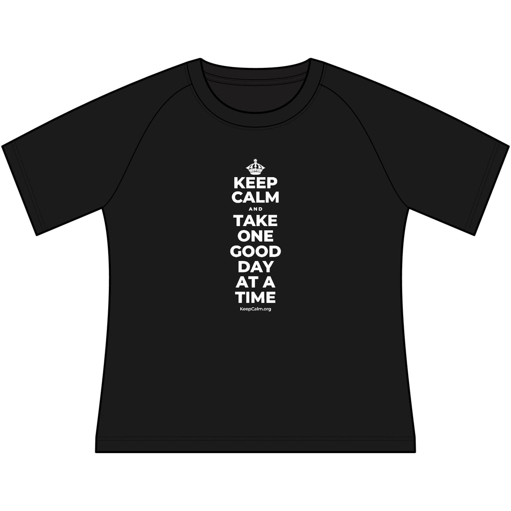 KEEP CALM AND TAKE ONE GOOD DAY AT A TIME Women's Raglan Tee