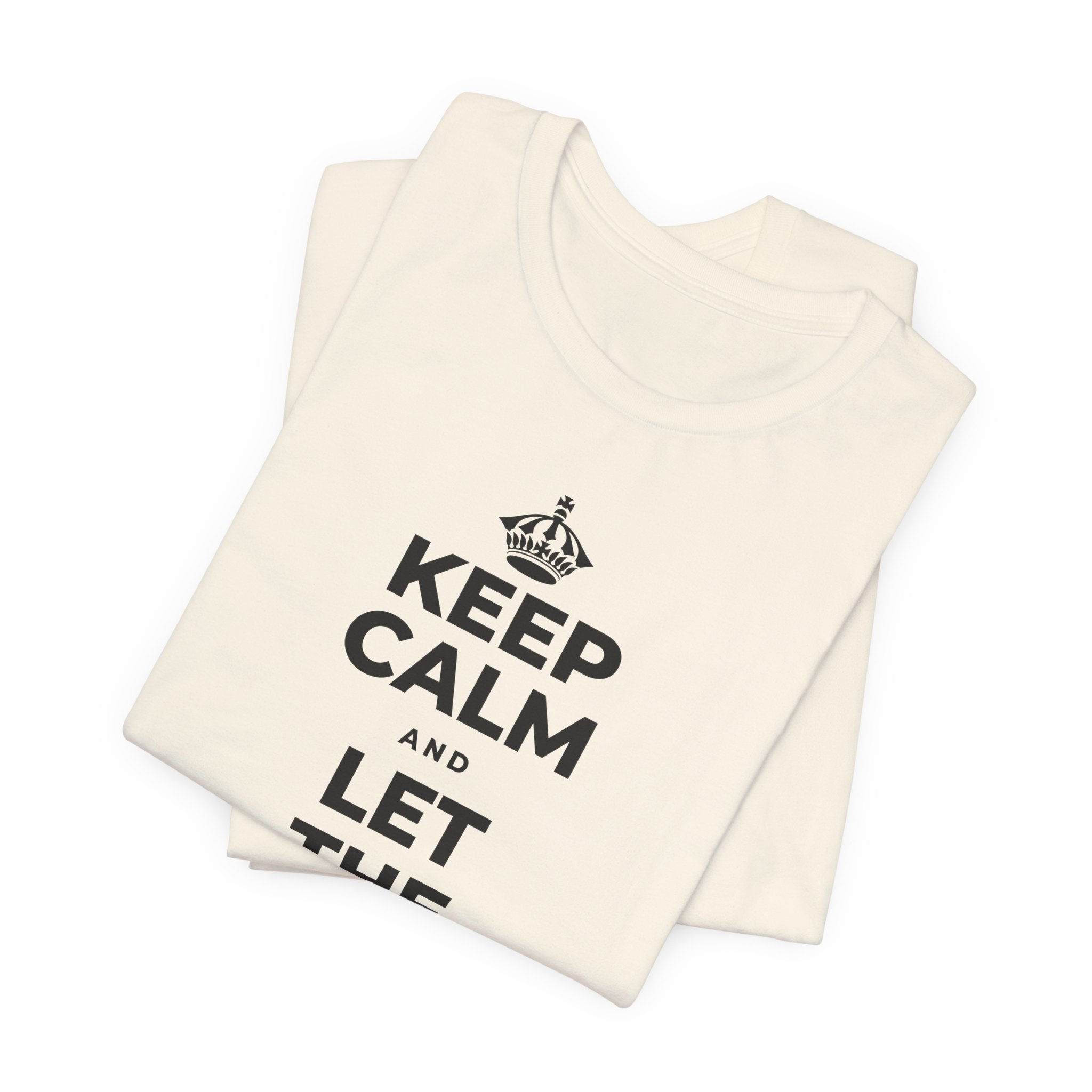 KEEP CALM AND LET THE TO-DO LIST WAIT T-Shirt (White–Asphalt)