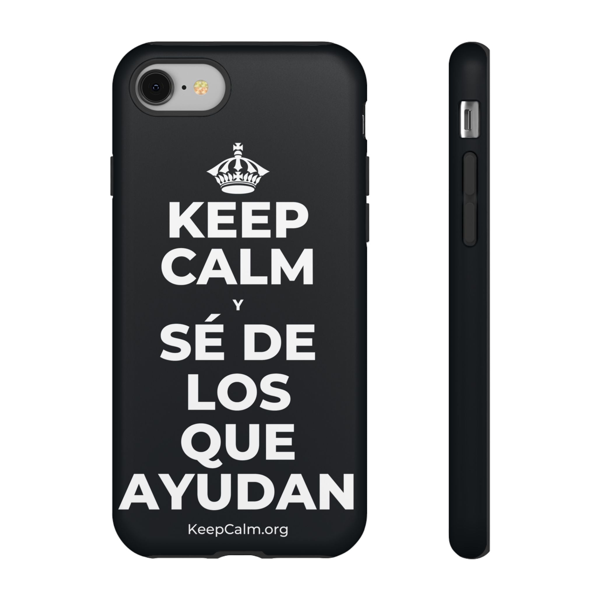 KEEP CALM Y SÉ DE LOS QUE AYUDAN Phone Case (Dark)