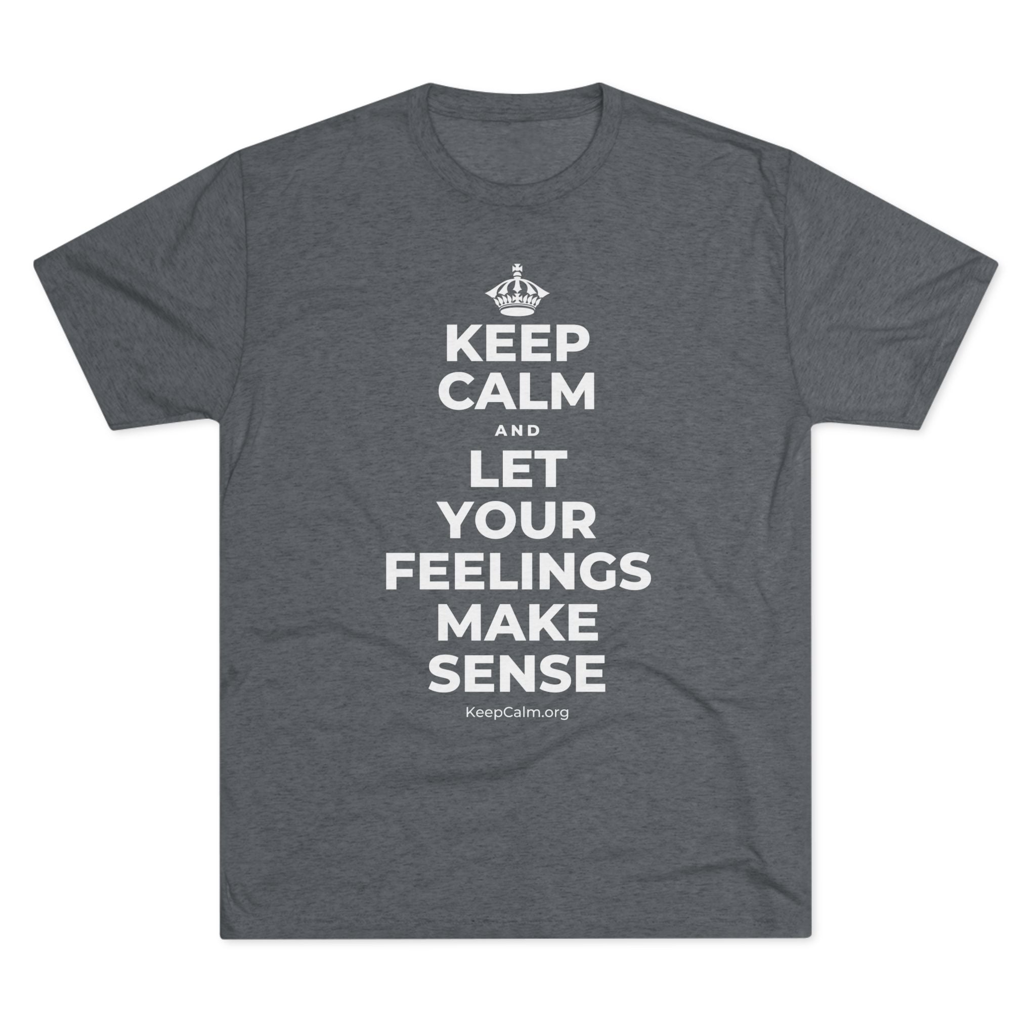 KEEP CALM AND LET YOUR FEELINGS MAKE SENSE Tri-Blend Tee