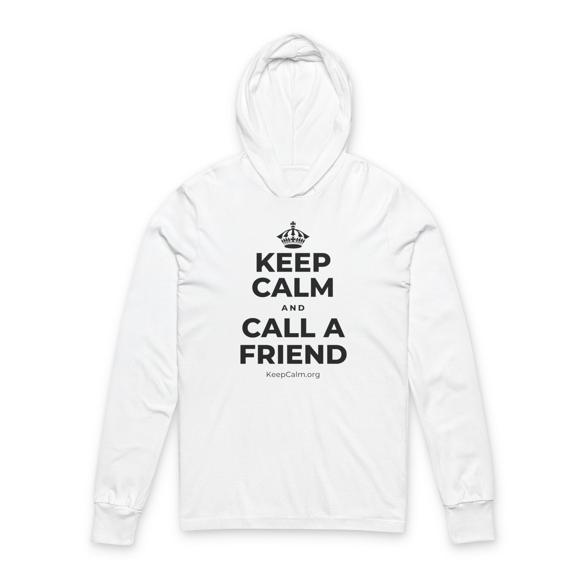 KEEP CALM AND CALL A FRIEND Hooded Long Sleeve Tee