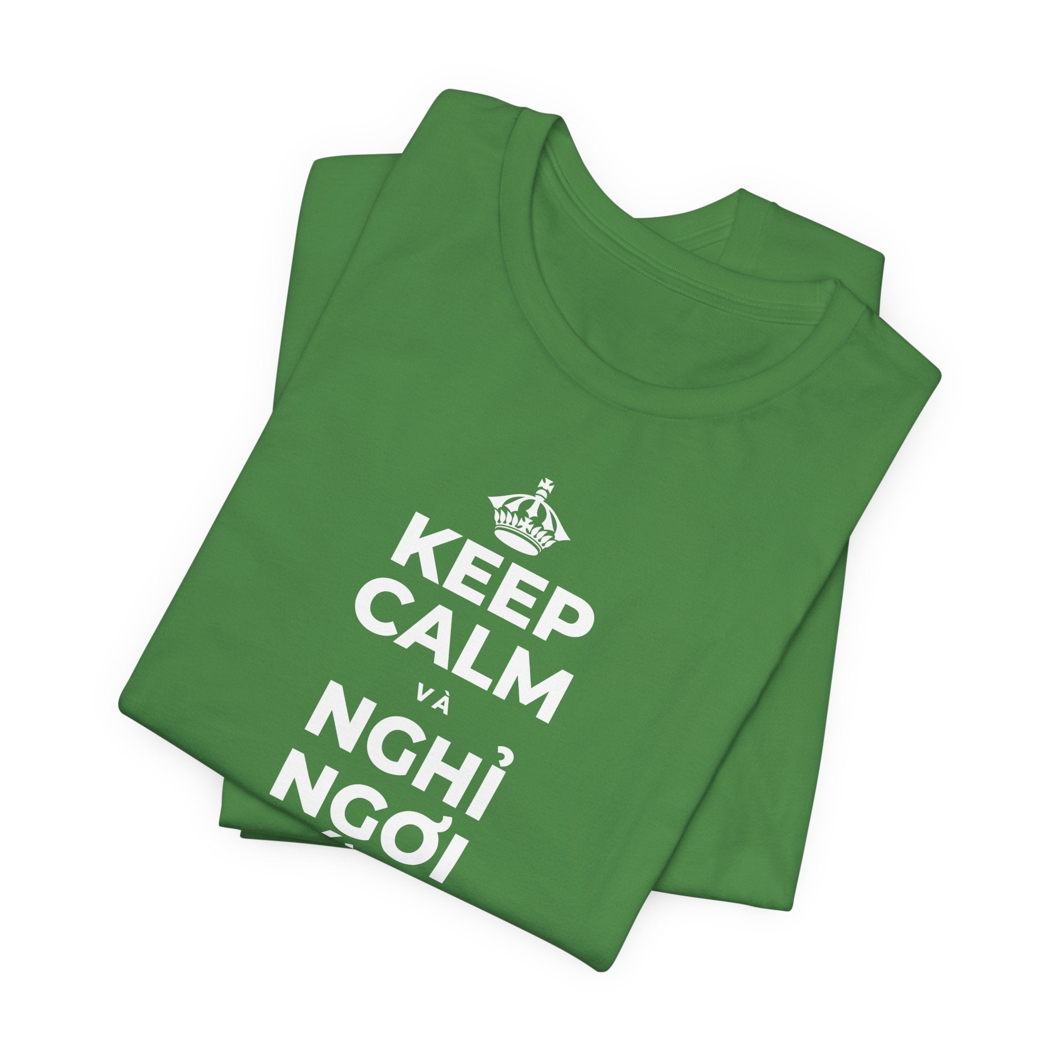 KEEP CALM VÀ NGHỈ NGƠI XỨNG ĐÁNG CỦA BẠN T-Shirt (Baby Blue–Silver)