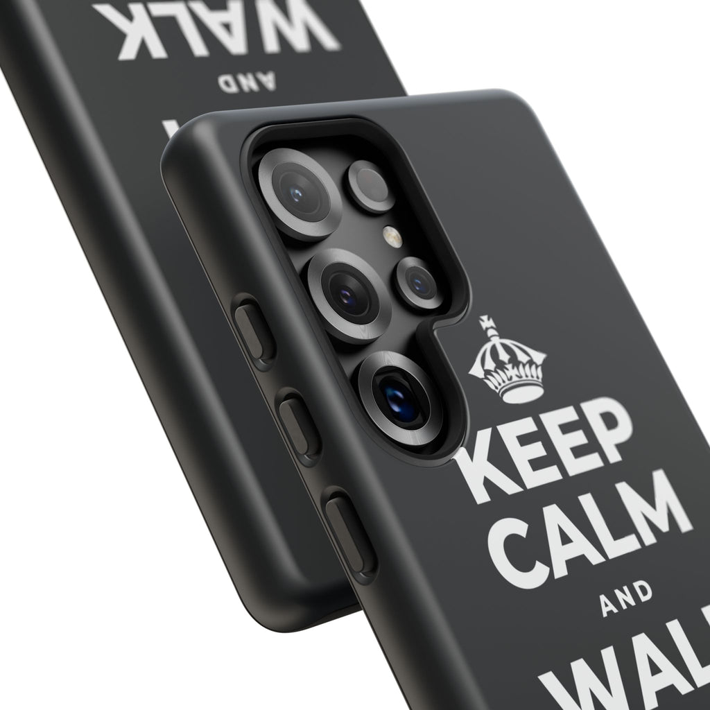 KEEP CALM AND WALK AND LISTEN Phone Case (Dark)