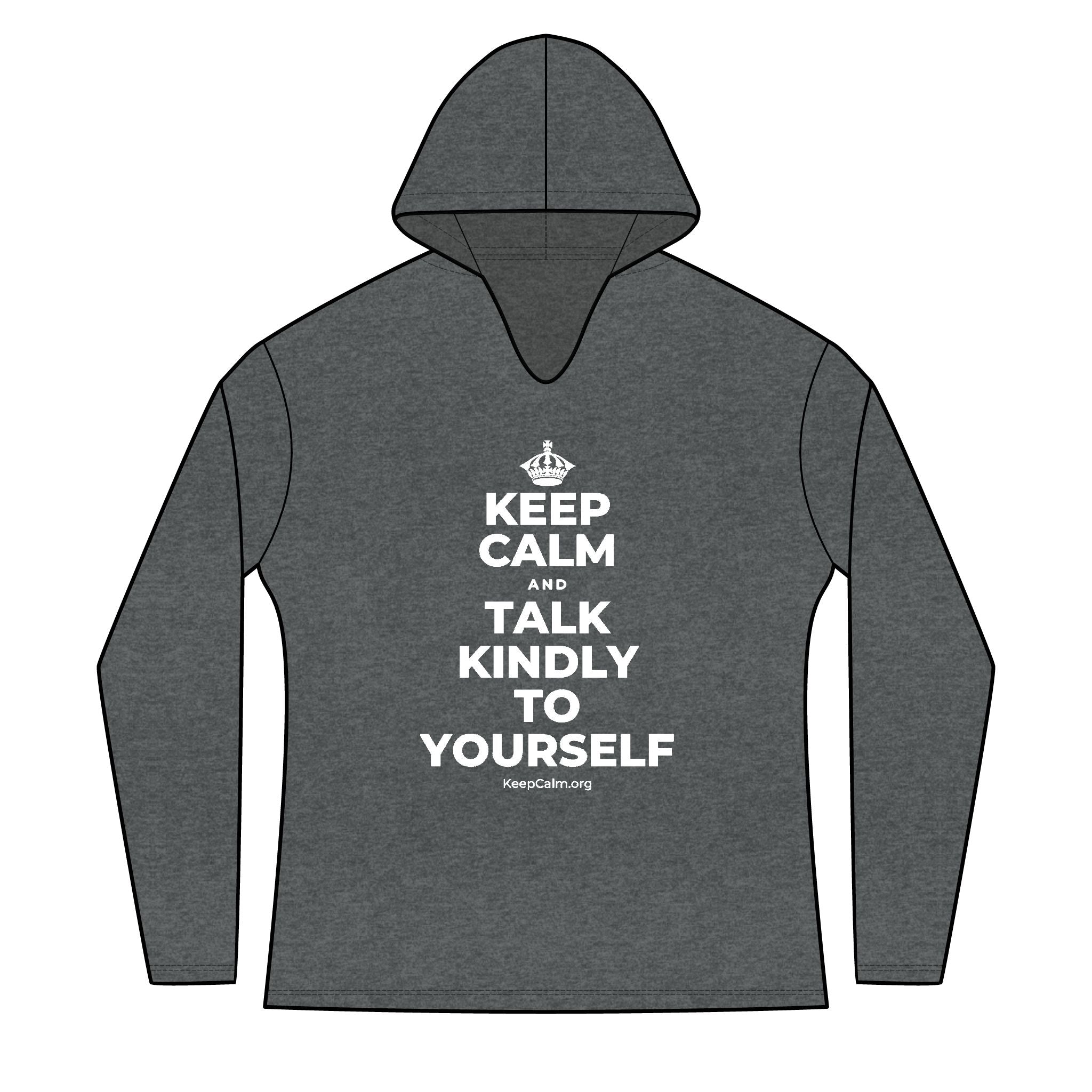 KEEP CALM AND TALK KINDLY TO YOURSELF Women's Long Sleeve Hoodie