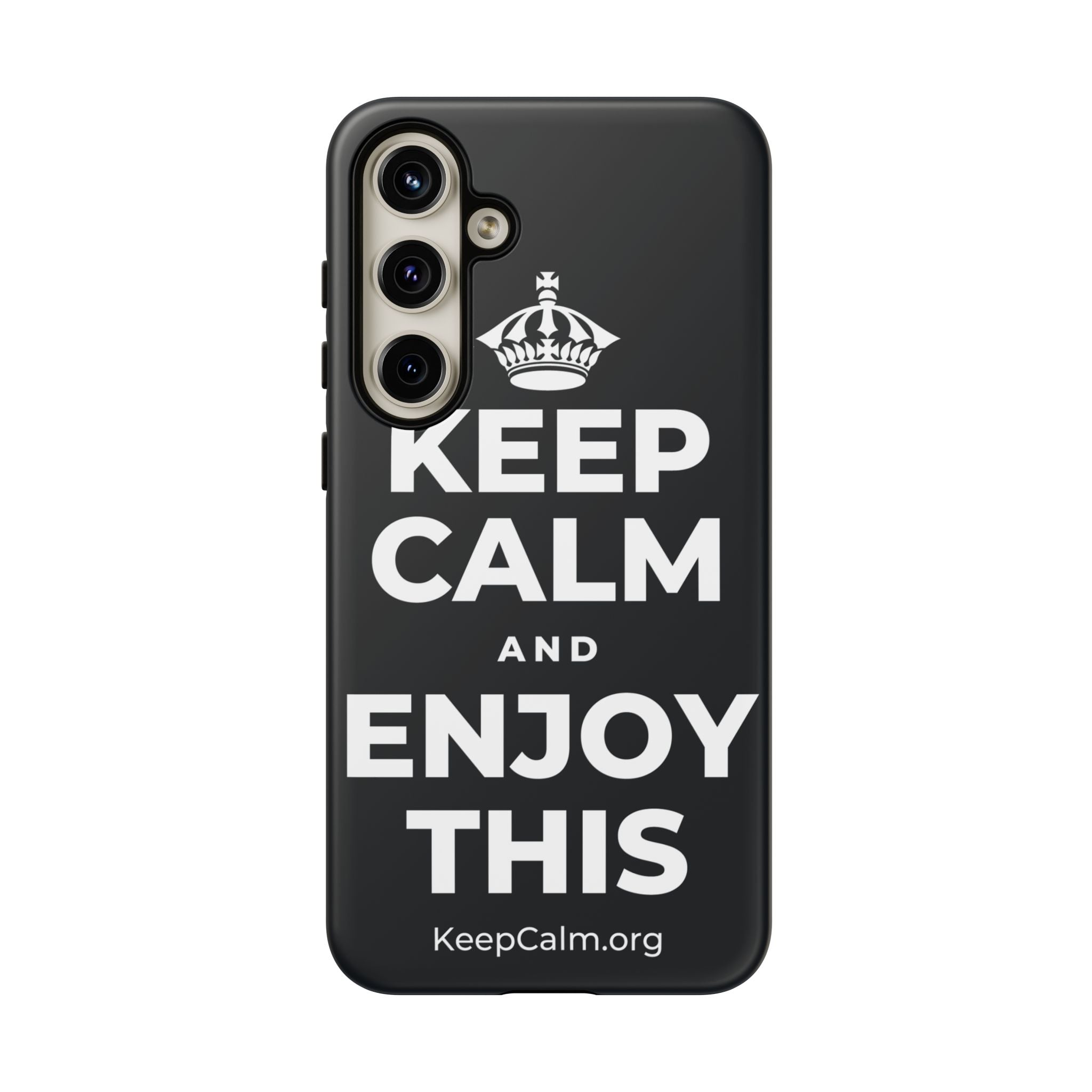 KEEP CALM AND ENJOY THIS Phone Case (Dark)