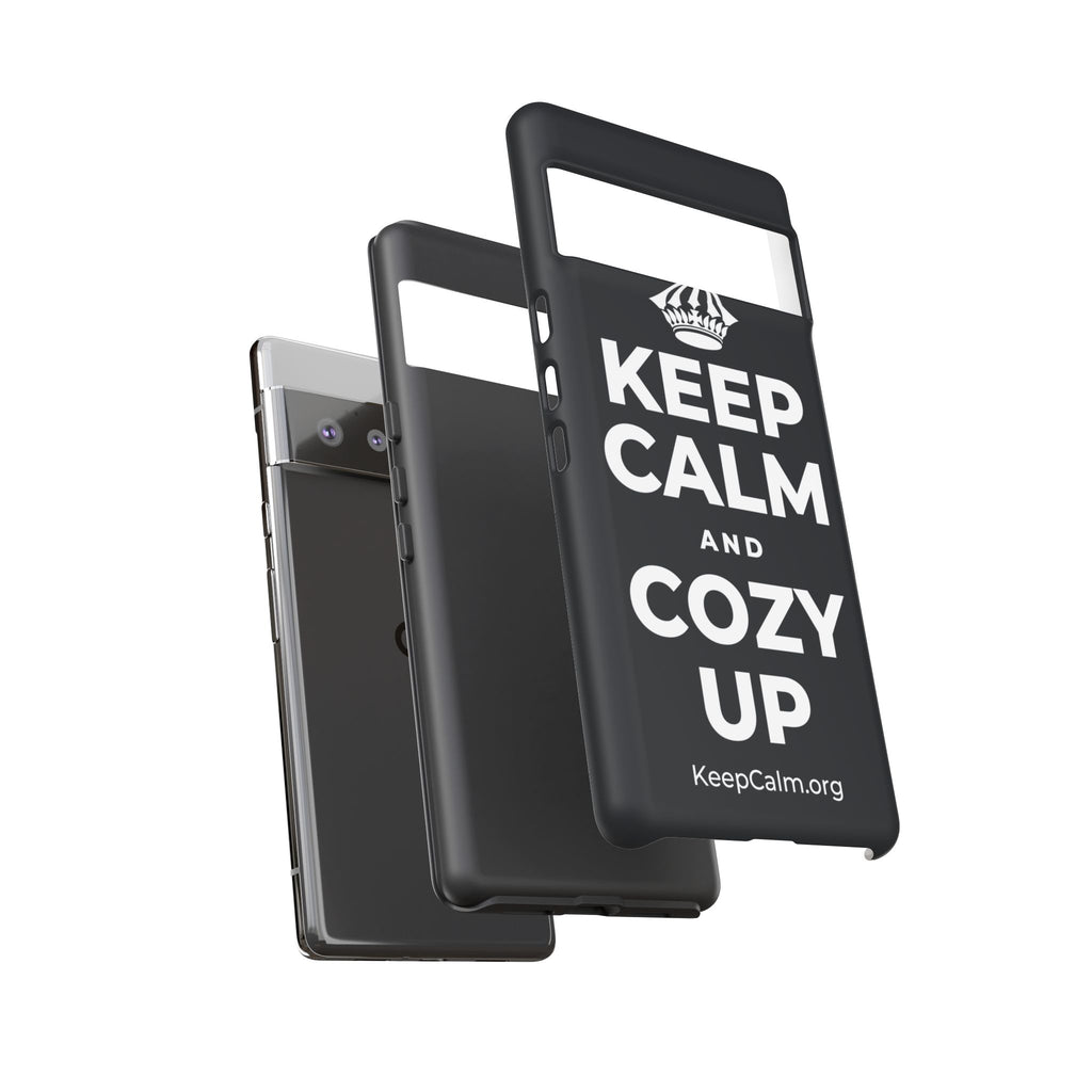 KEEP CALM AND COZY UP Phone Case (Dark)