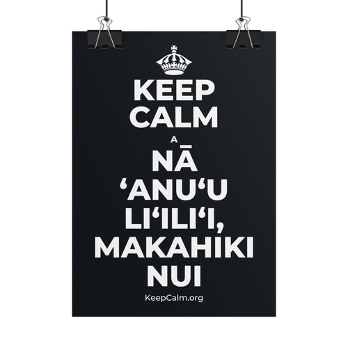 KEEP CALM A NĀ ʻANUʻU LIʻILIʻI, MAKAHIKI NUI Poster (Dark)