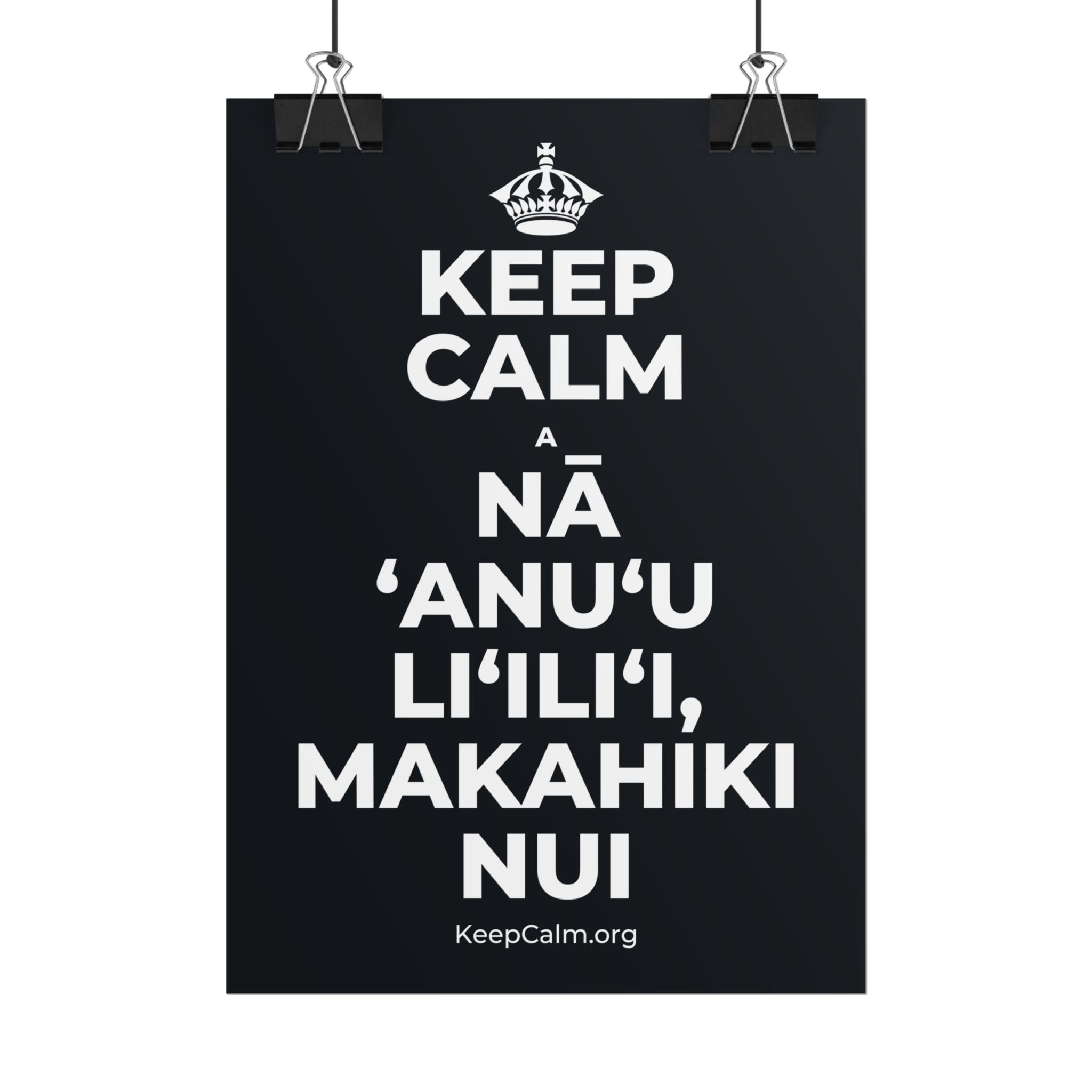 KEEP CALM A NĀ ʻANUʻU LIʻILIʻI, MAKAHIKI NUI Poster (Dark)