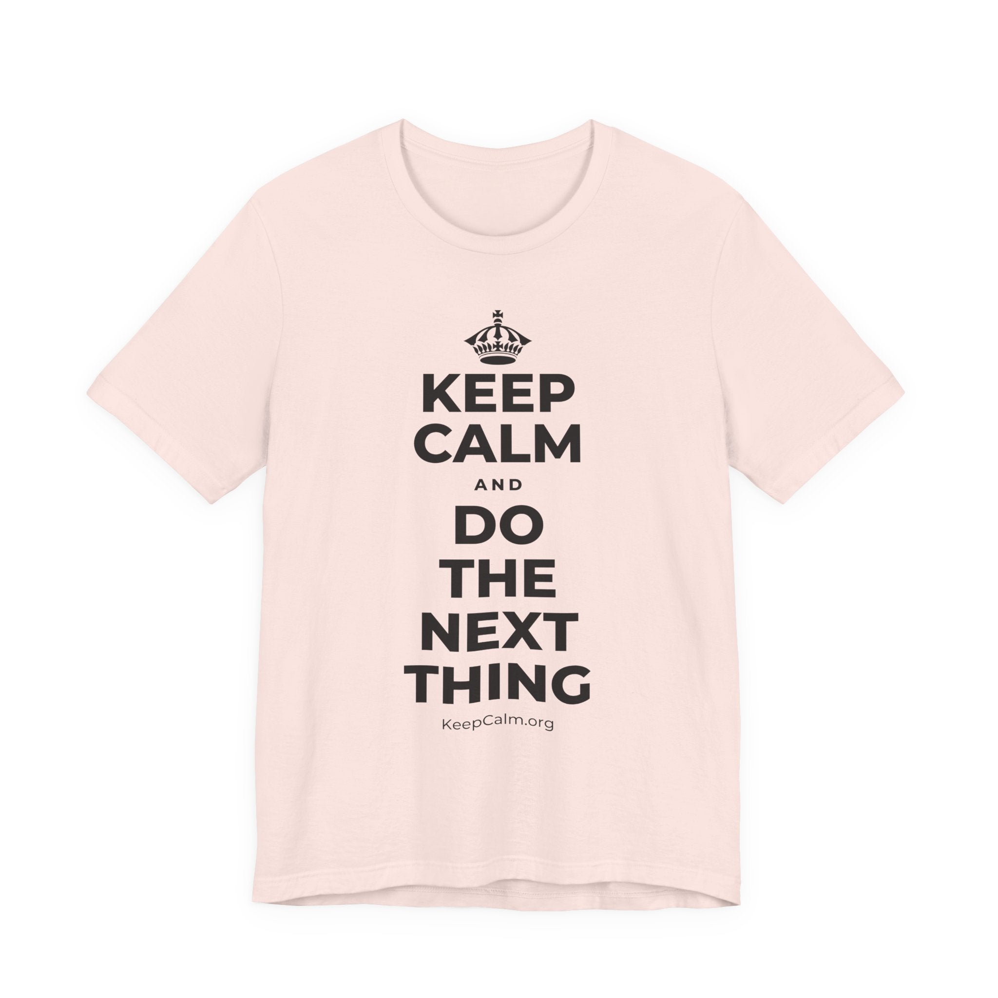 KEEP CALM AND DO THE NEXT THING T-Shirt (Soft Cream–Heather Mauve)