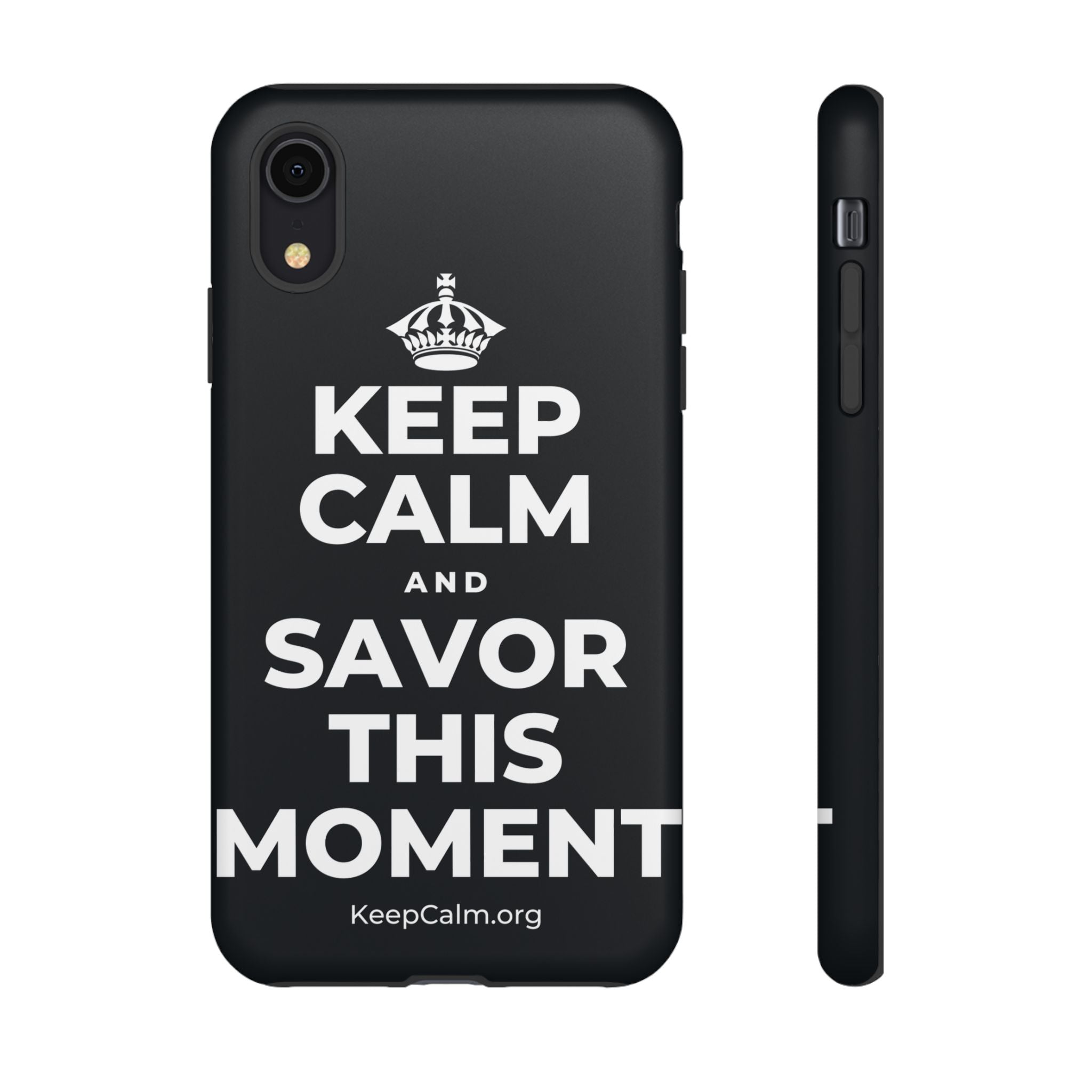 KEEP CALM AND SAVOR THIS MOMENT Phone Case (Dark)