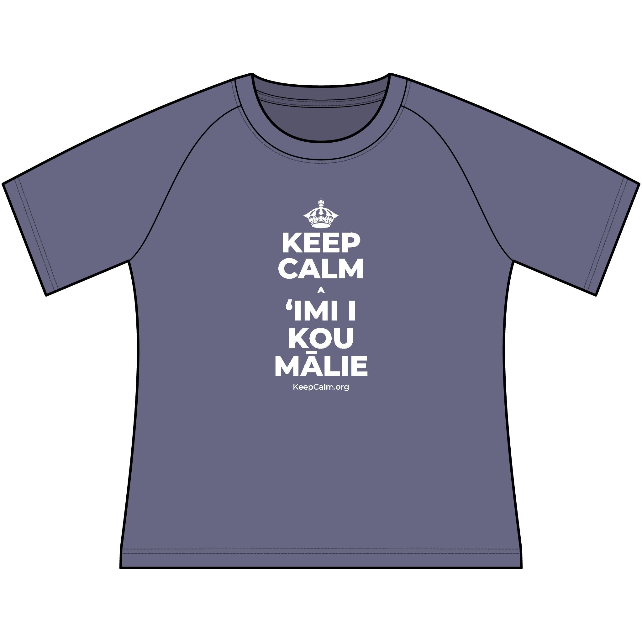 KEEP CALM A ʻIMI I KOU MĀLIE Women's Raglan Tee