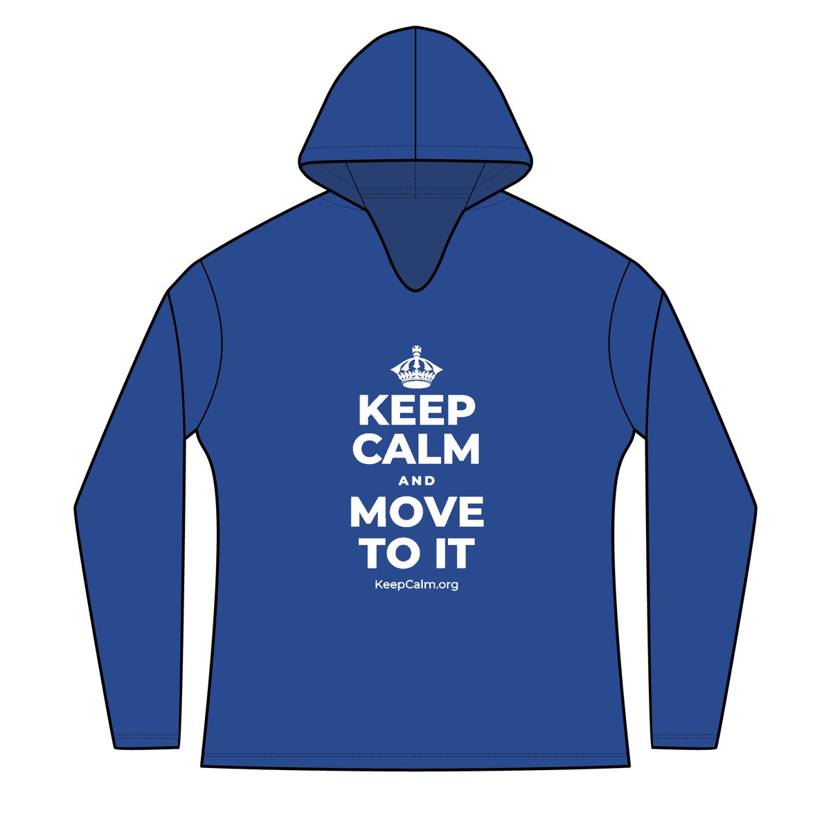 KEEP CALM AND MOVE TO IT Women's Long Sleeve Hoodie