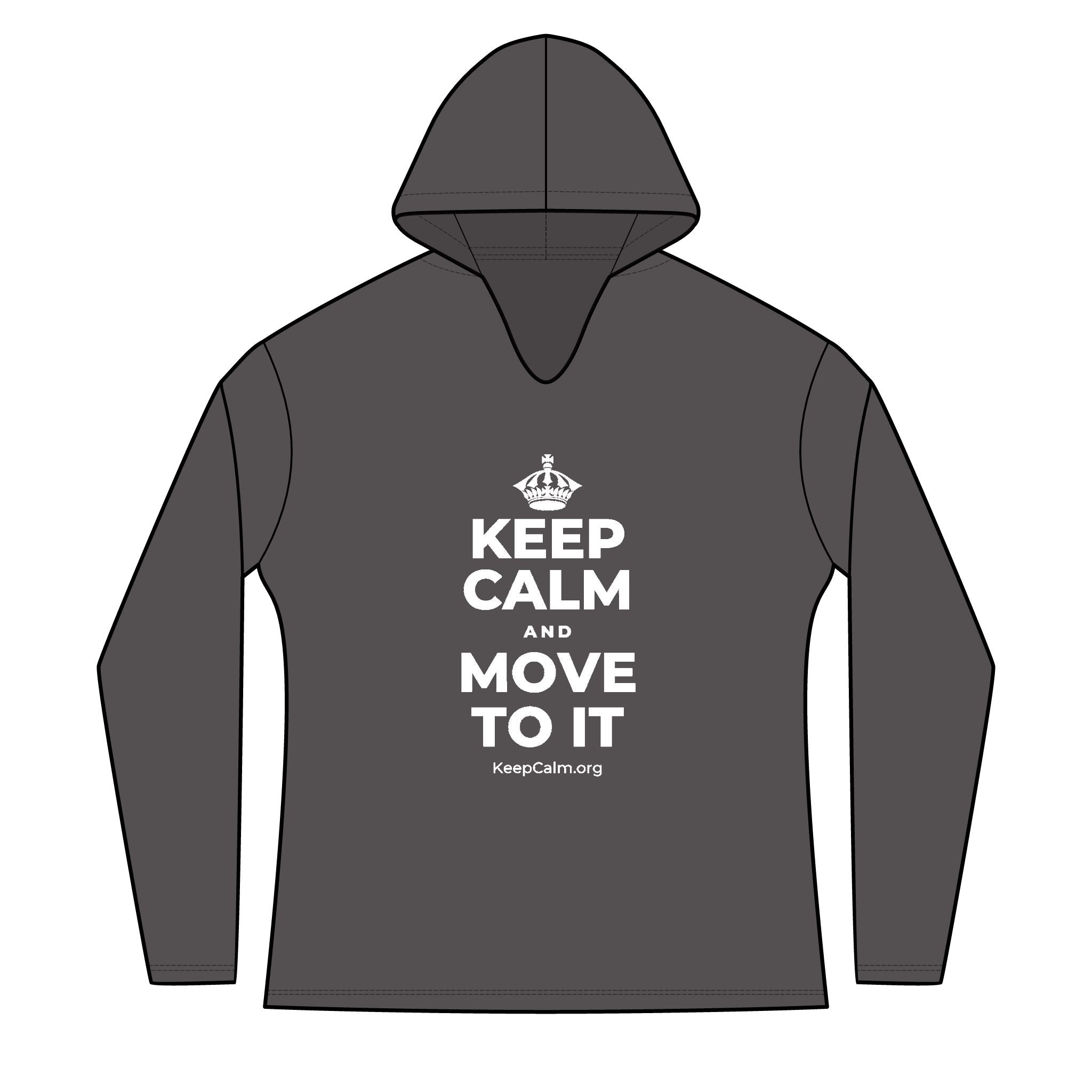 KEEP CALM AND MOVE TO IT Women's Long Sleeve Hoodie