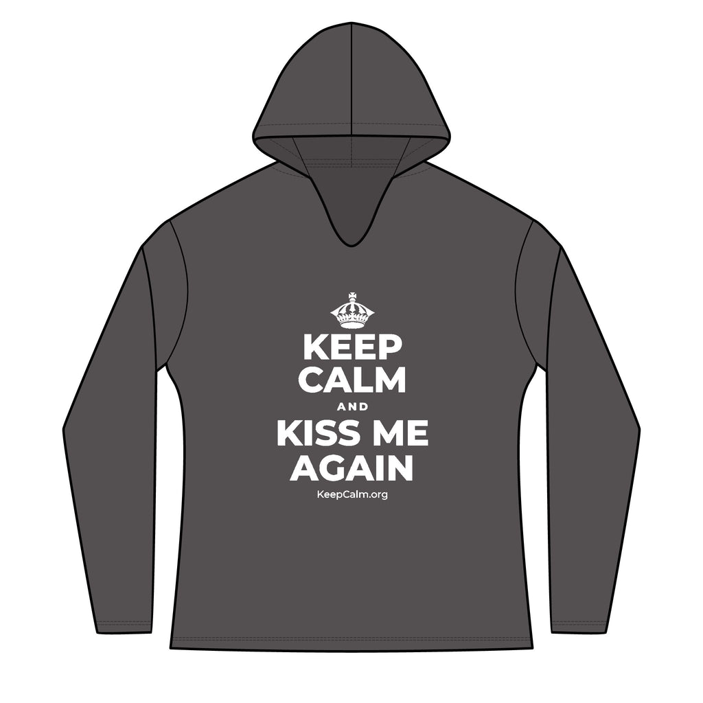 KEEP CALM AND KISS ME AGAIN Women's Long Sleeve Hoodie