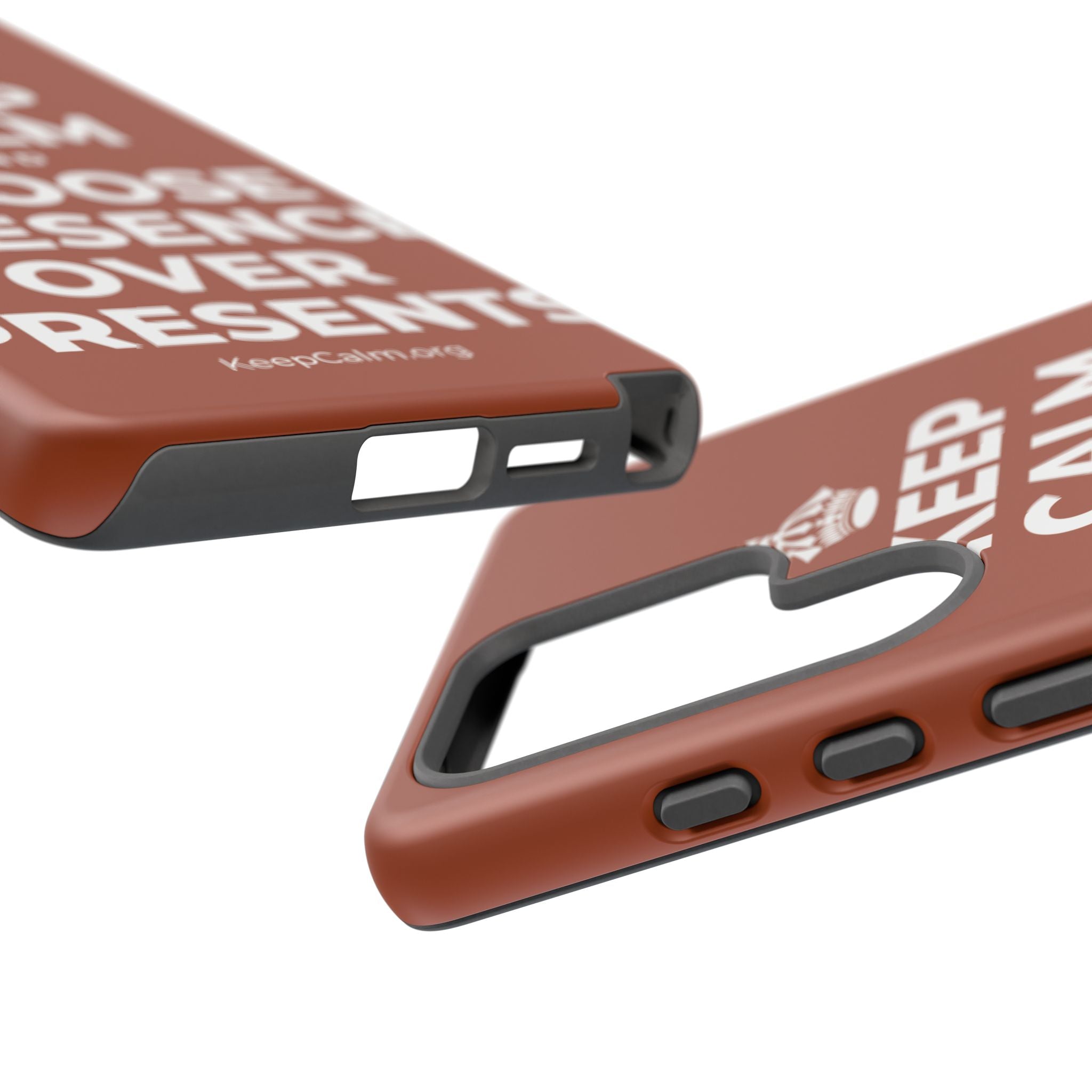 KEEP CALM AND CHOOSE PRESENCE OVER PRESENTS Phone Case