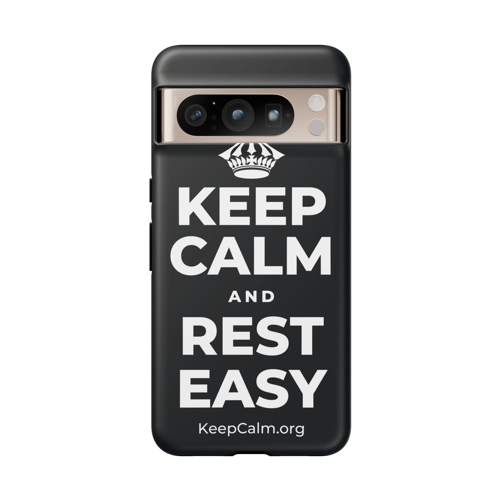 KEEP CALM AND REST EASY Phone Case (Dark)