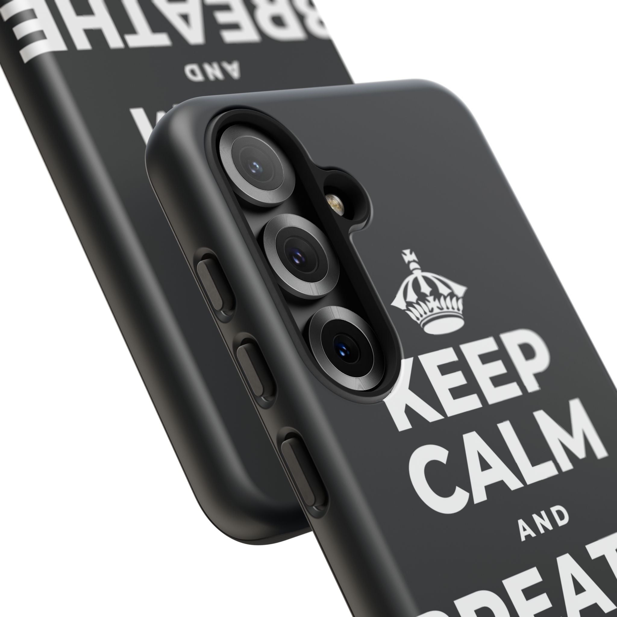 KEEP CALM AND BREATHE IN FOR FOUR Phone Case (Dark)