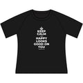 KEEP CALM AND HAPPY LOOKS GOOD ON YOU Women's Raglan Tee