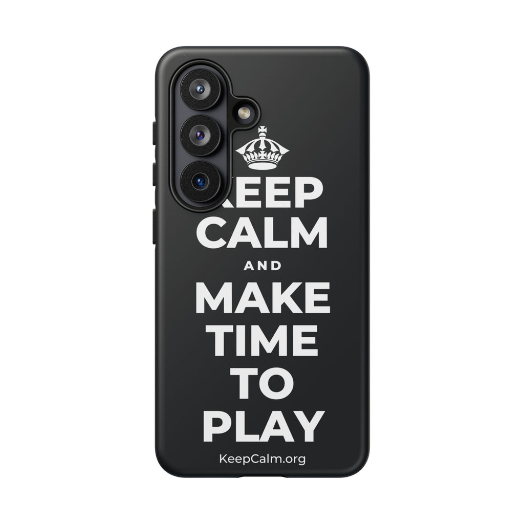 KEEP CALM AND MAKE TIME TO PLAY Phone Case (Dark)