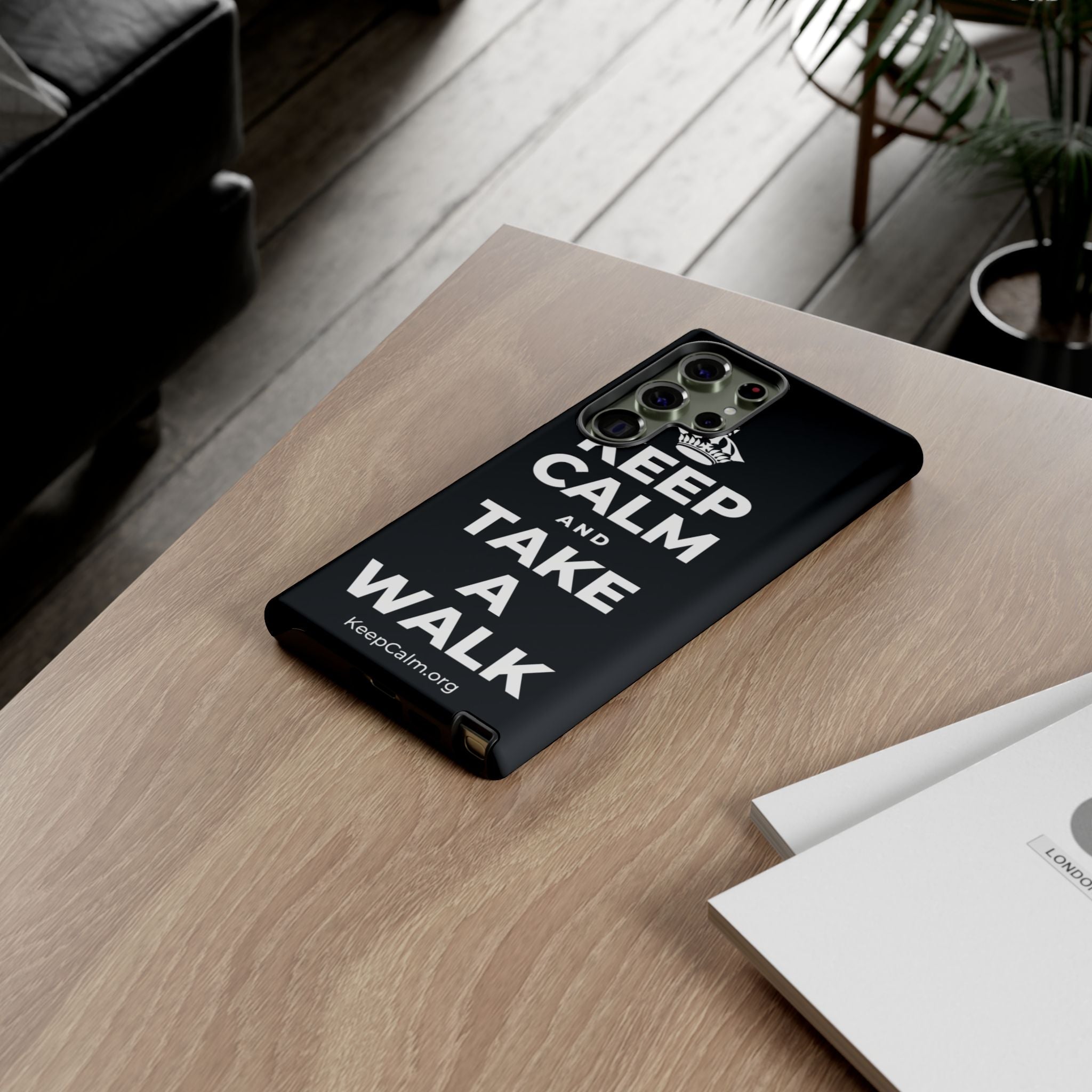KEEP CALM AND TAKE A WALK Phone Case (Dark)