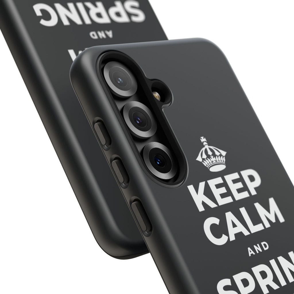 KEEP CALM AND SPRING FORWARD GENTLY Phone Case (Dark)