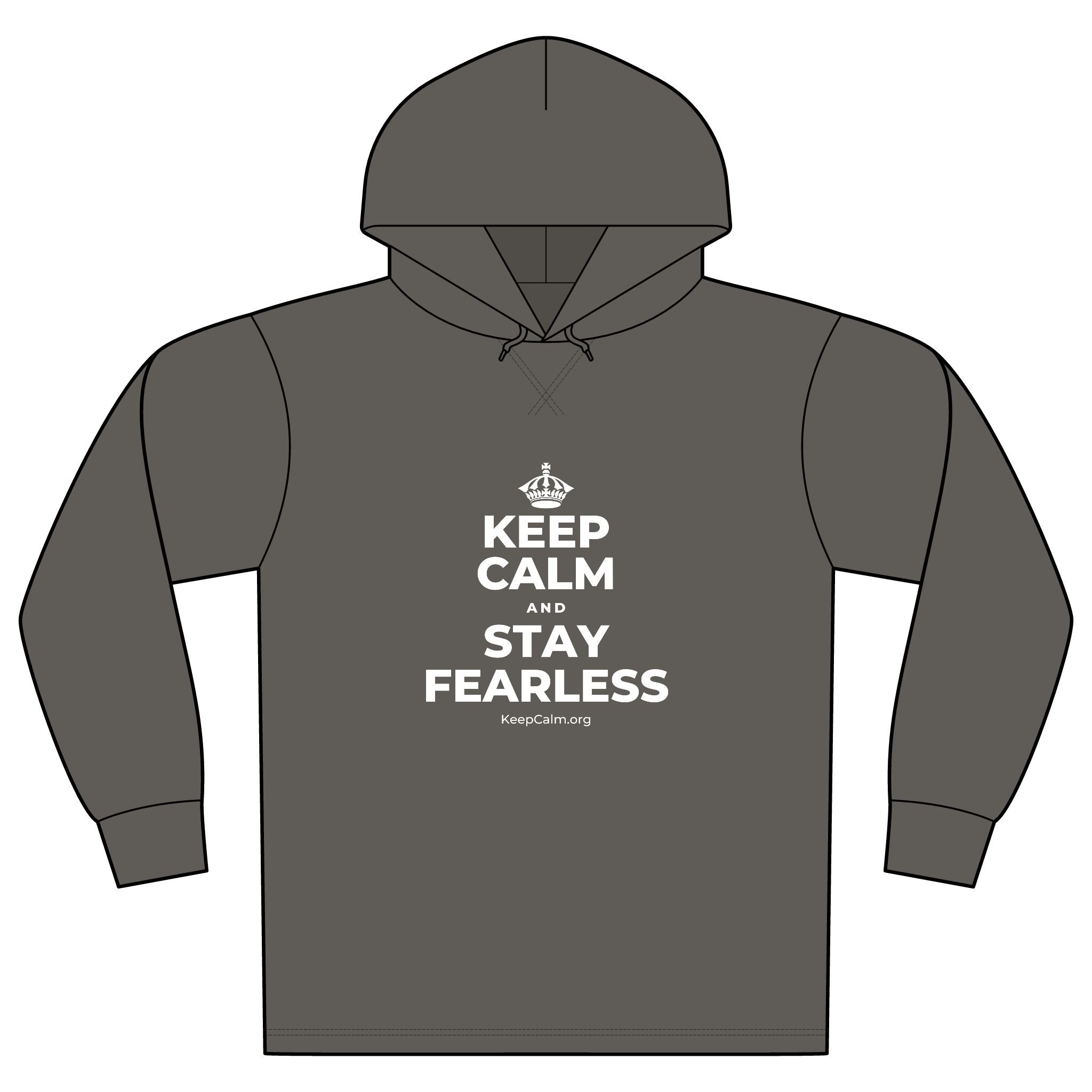 KEEP CALM AND STAY FEARLESS Organic Hoodie Tee