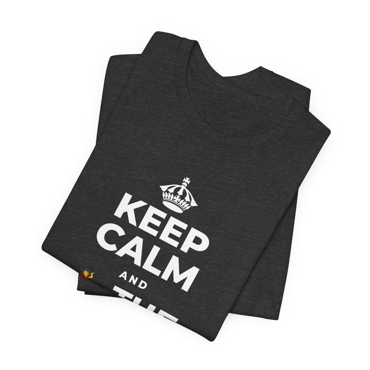 KEEP CALM AND 💃 THE NIGHT AWAY T-Shirt (White–Asphalt)