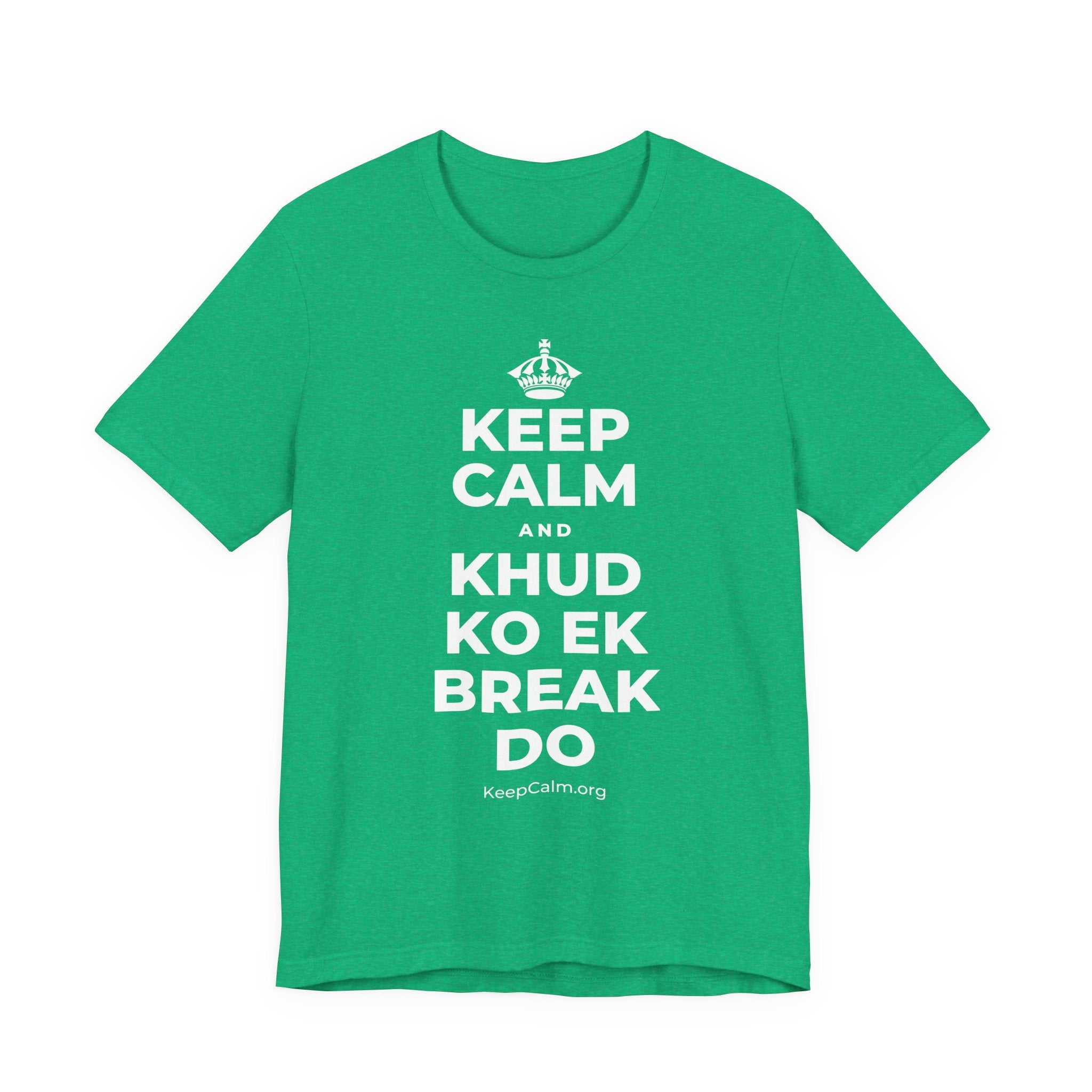 KEEP CALM AND KHUD KO EK BREAK DO T-Shirt (Baby Blue–Silver)