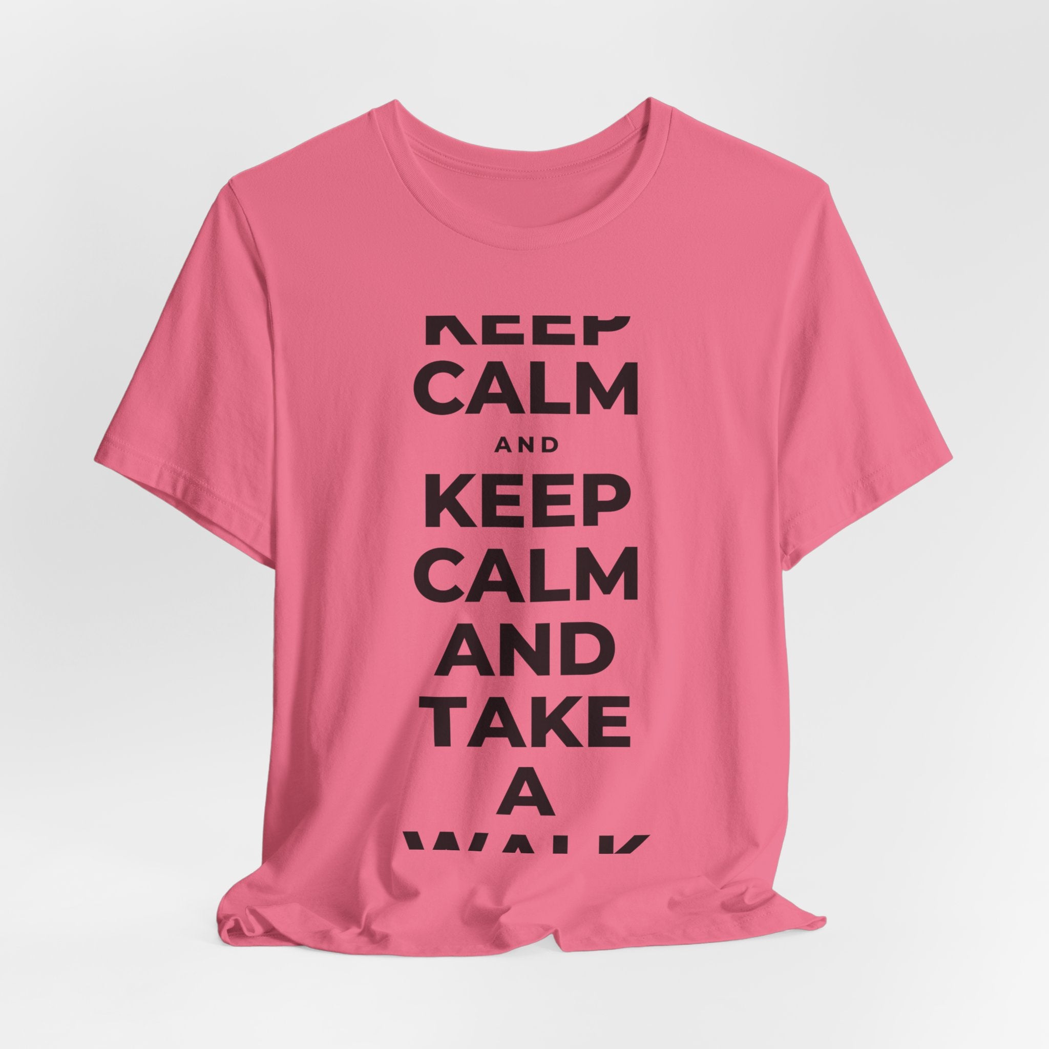 KEEP CALM AND TAKE A WALK T-Shirt (Military Green–Autumn)