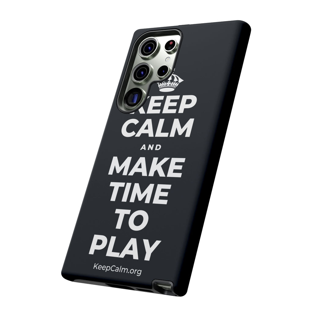 KEEP CALM AND MAKE TIME TO PLAY Phone Case (Dark)