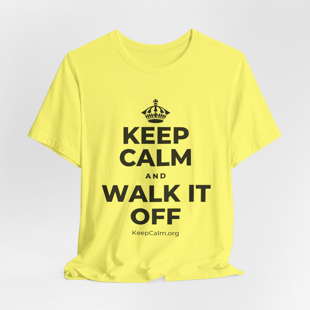 KEEP CALM AND WALK IT OFF T-Shirt (Soft Cream–Heather Mauve)